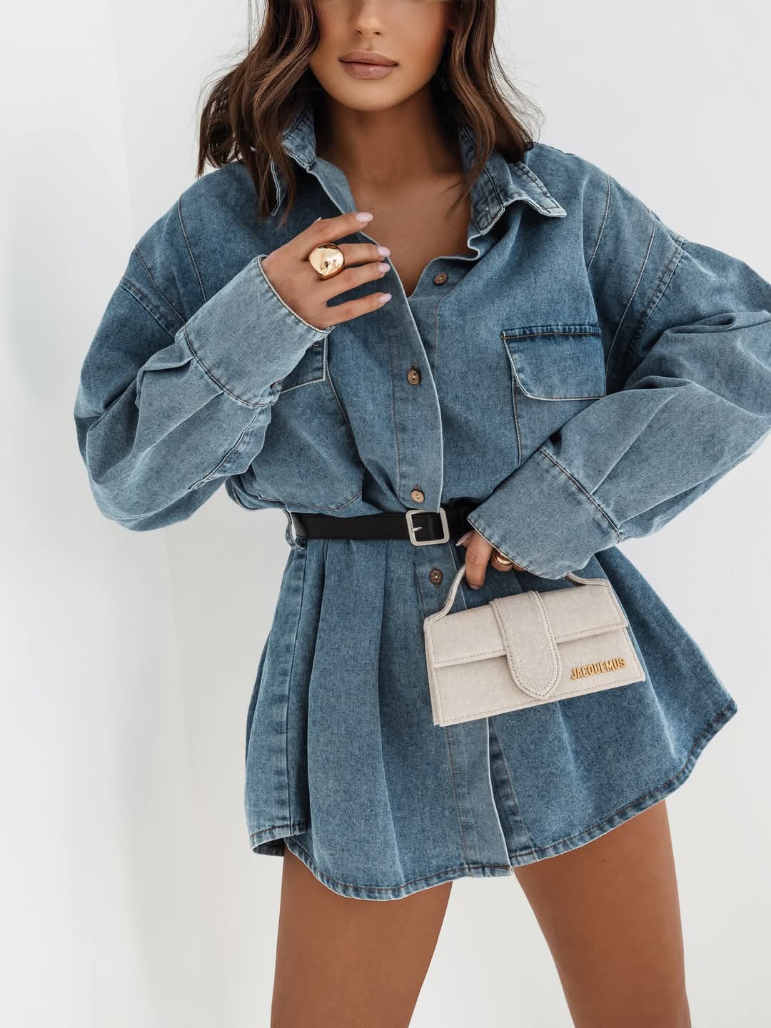 Women's denim shirt Haga Cocomore – oversized cut