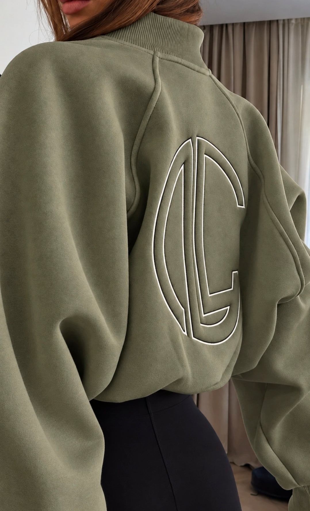 LA COCA LOGOTYPE ZIP Damen Oversize Sweatshirt