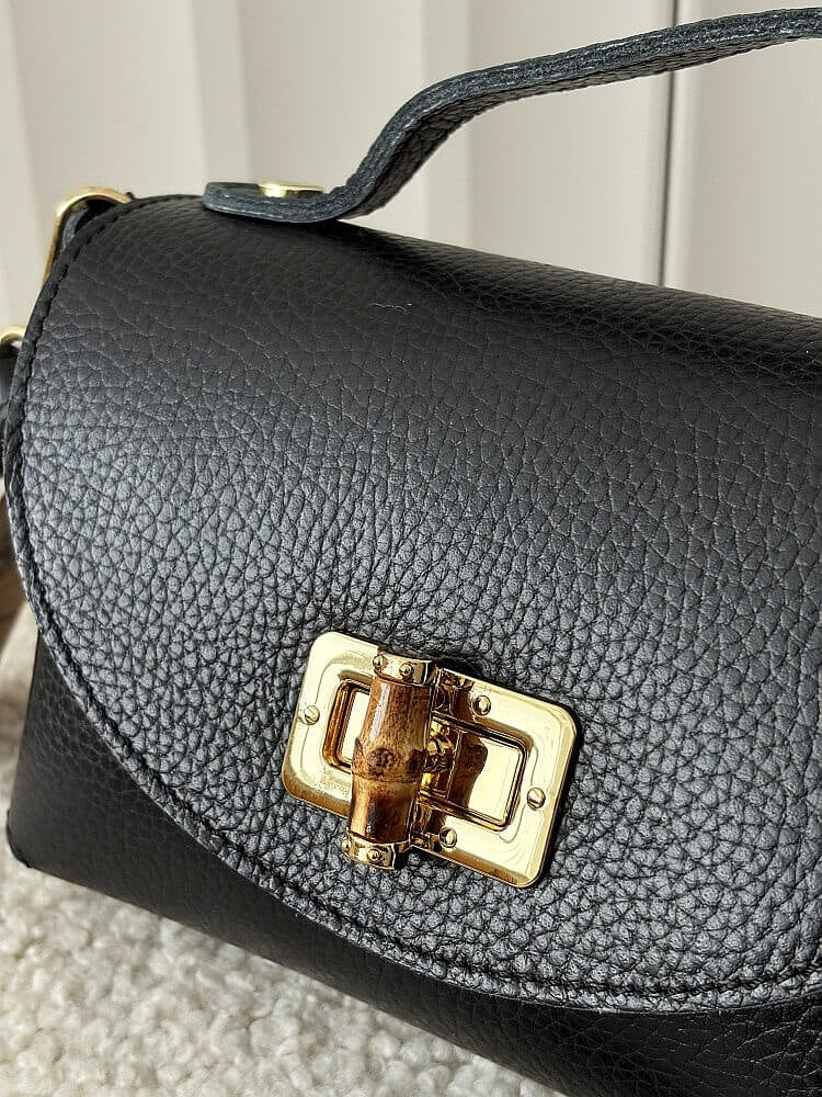 Damen Leder Handtasche – Elegante Mini Umhängetasche Echtleder