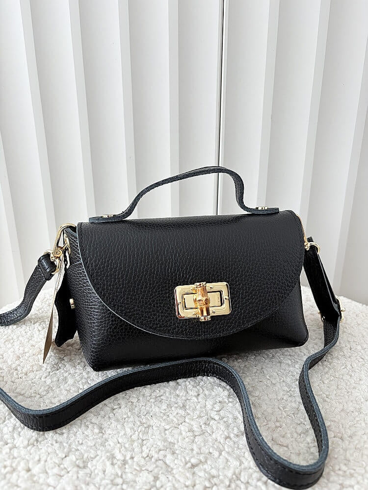 Damen Leder Handtasche – Elegante Mini Umhängetasche Echtleder