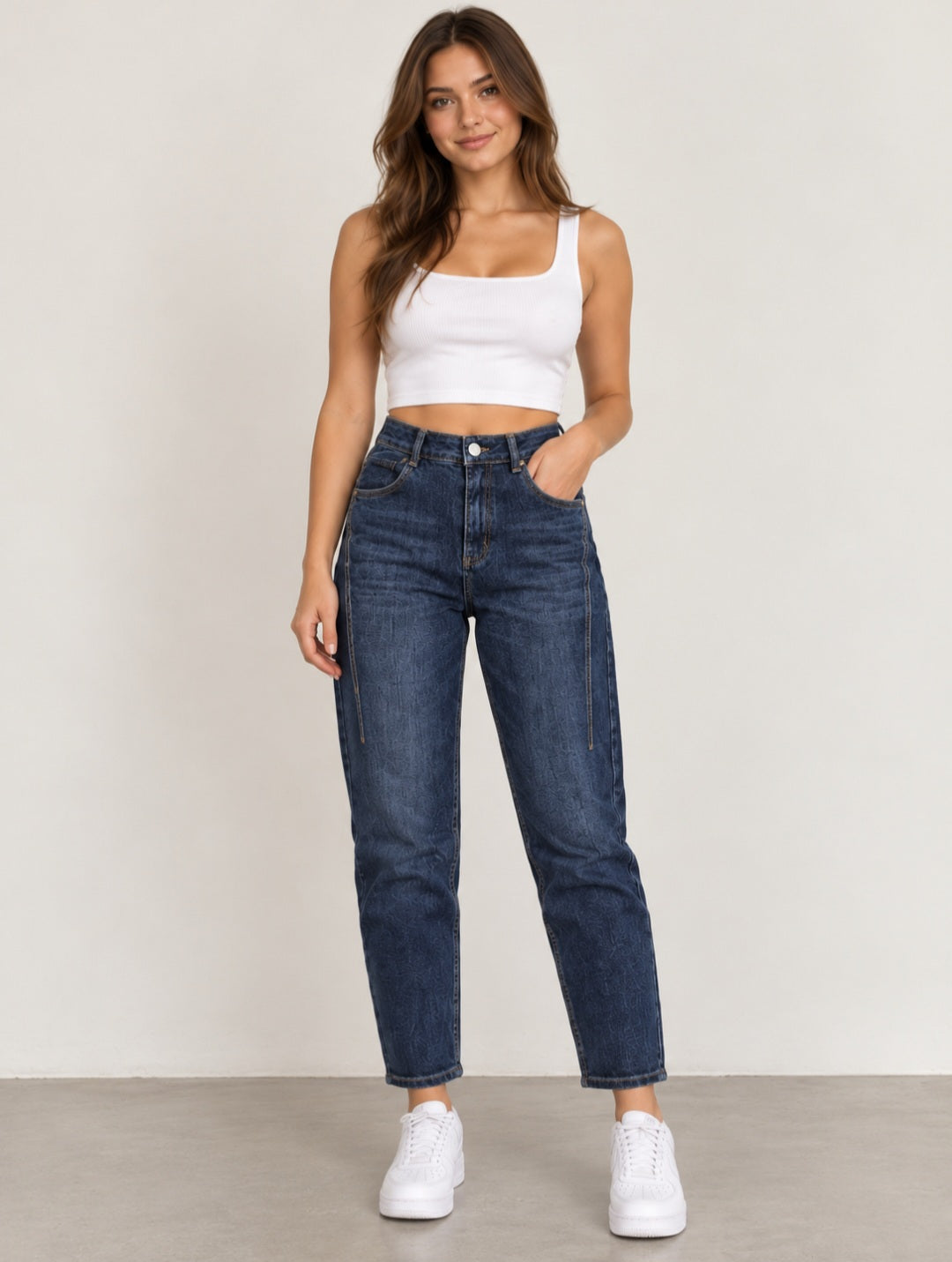 M.SARA Damen High Waist Jeans – Optisch bis zu 5 kg schlanker | Blue Denim 💙