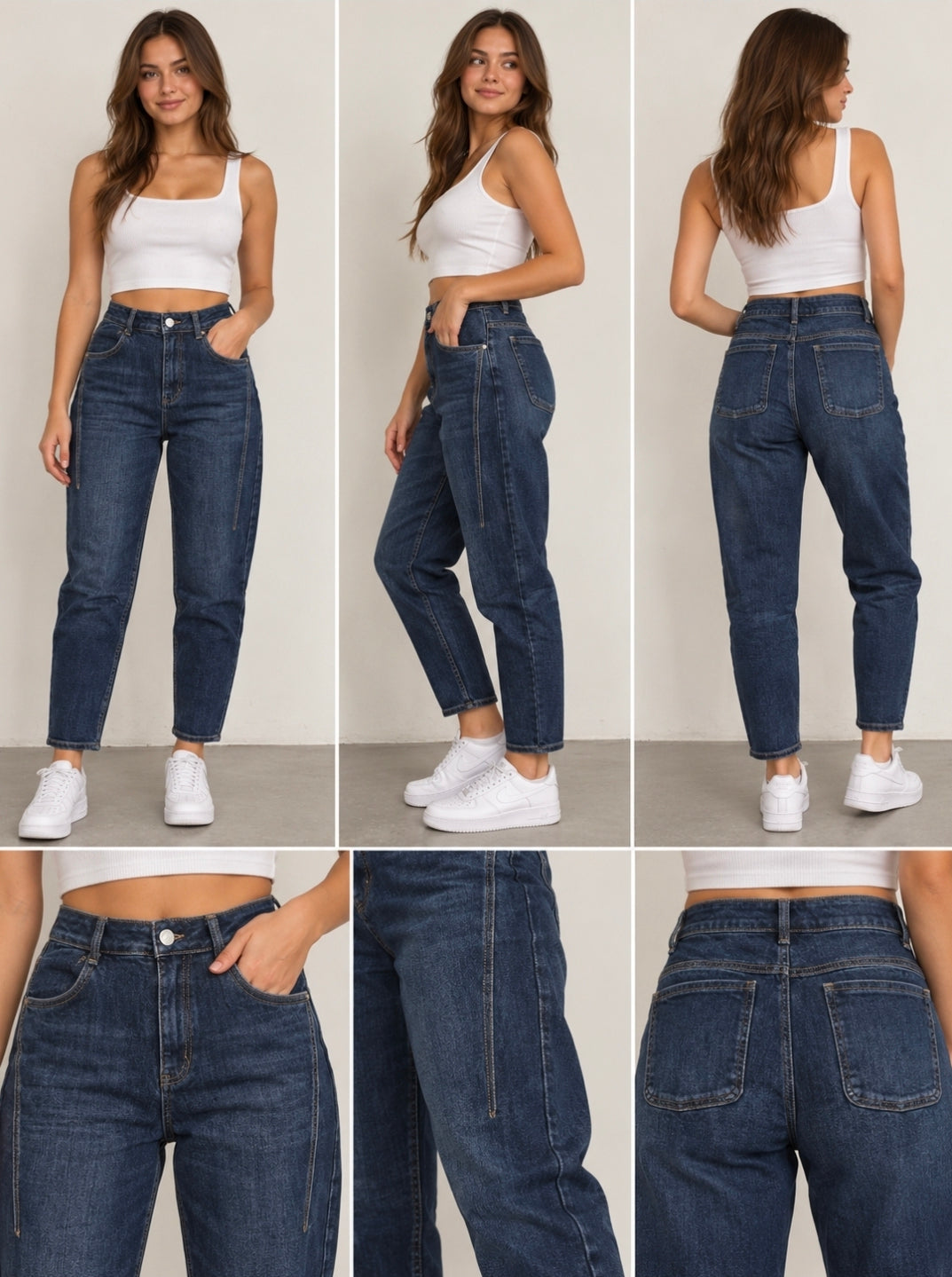 M.SARA Damen High Waist Jeans – Optisch bis zu 5 kg schlanker | Blue Denim 💙