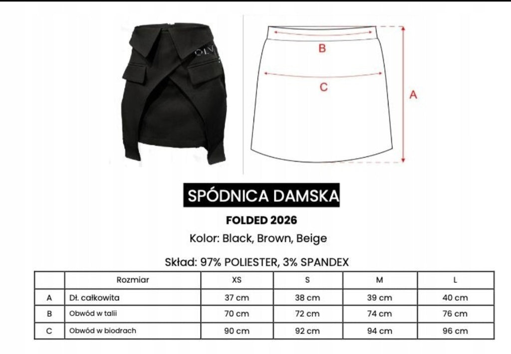 O’LA VOGA FOLDED 2026 Damen Minirock Schwarz