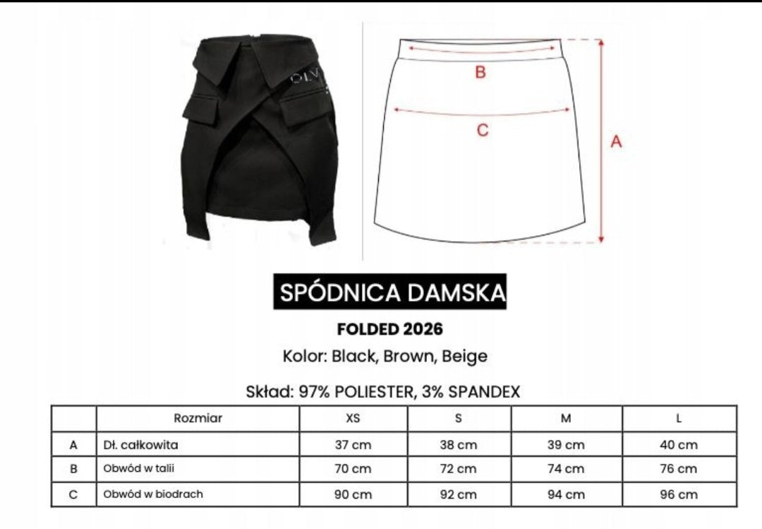 O’LA VOGA FOLDED 2026 Damen Minirock Schwarz