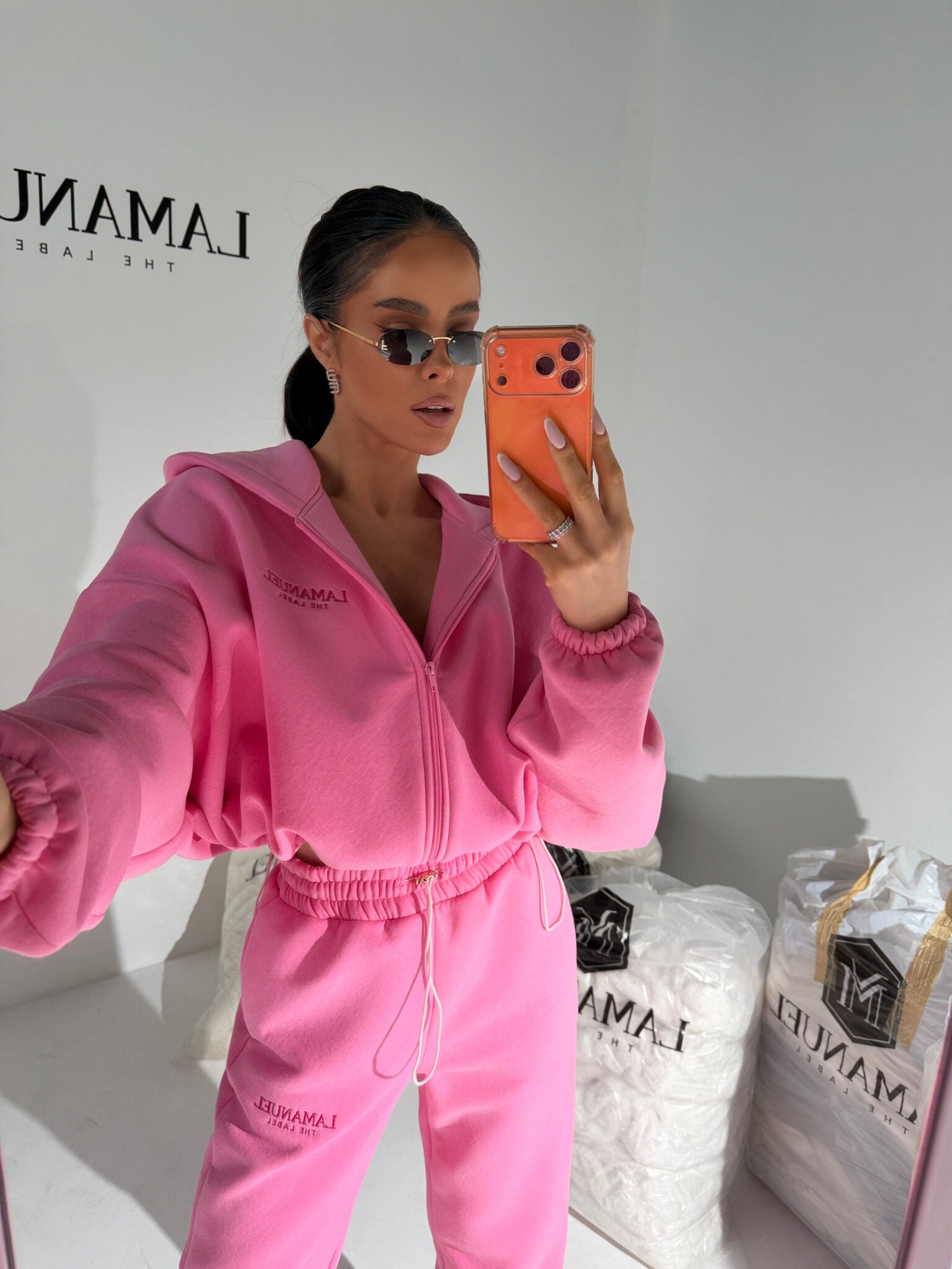 Damen Sweatset LAMANUEL – Hoodie & Hose – ONE SIZE