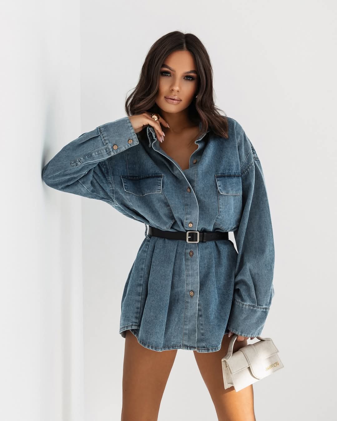 Women's denim shirt Haga Cocomore – oversized cut