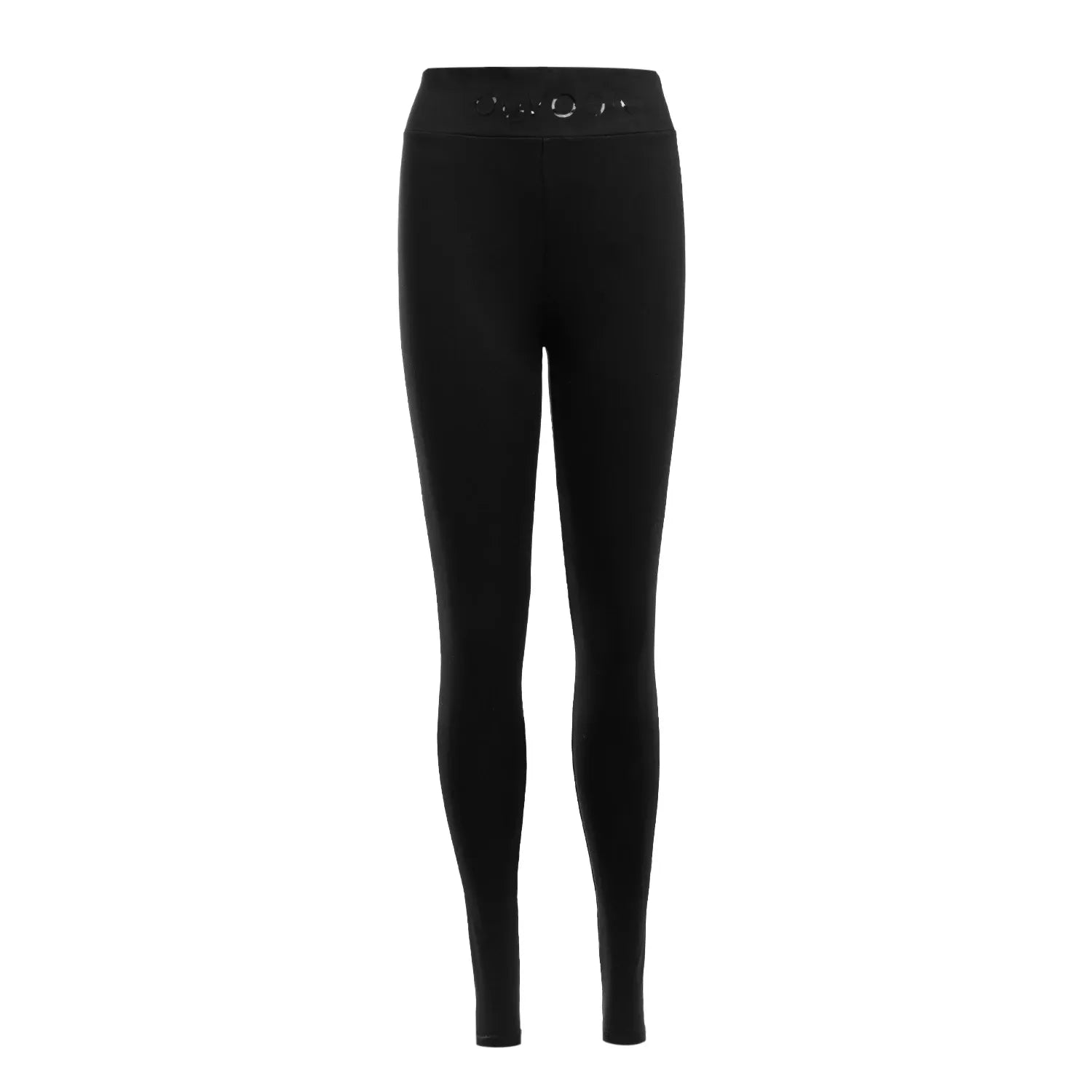 Damen-Leggings mit hoher Taille OLAVOGA REFLECTION - Schwarz