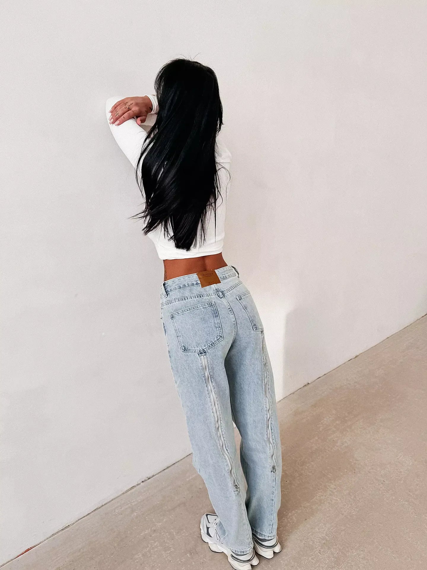 High Waist Damen Jeans OLAVOGA – Hellblau