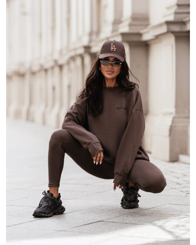 Damen-Set By Mia – Hoodie + Leggings – Schokobraun (UNI)