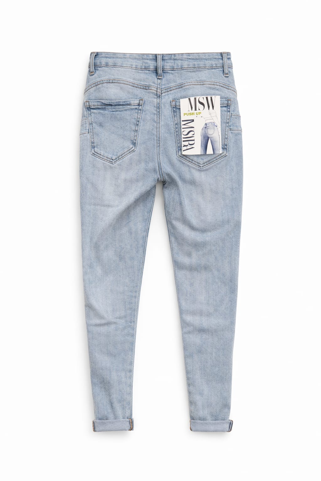 M. Sara High Waist Two-Tone Jeans „Double Shade“ – Wide Leg
