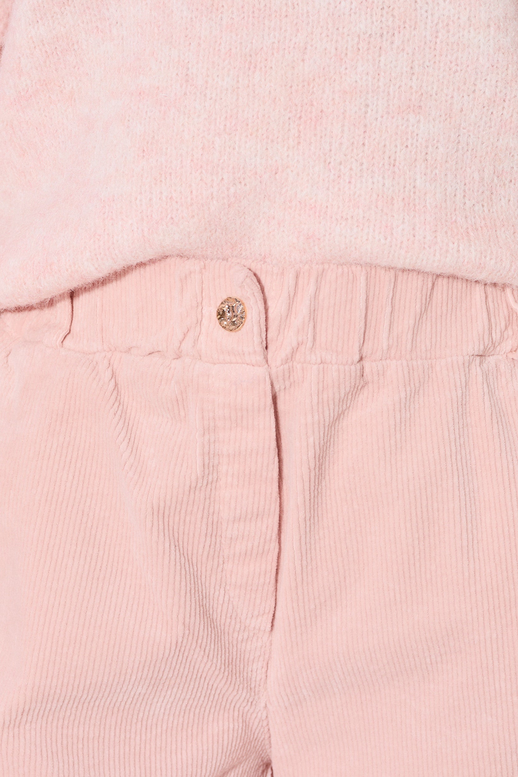 Cord-Joggerhose mit hohem Bund