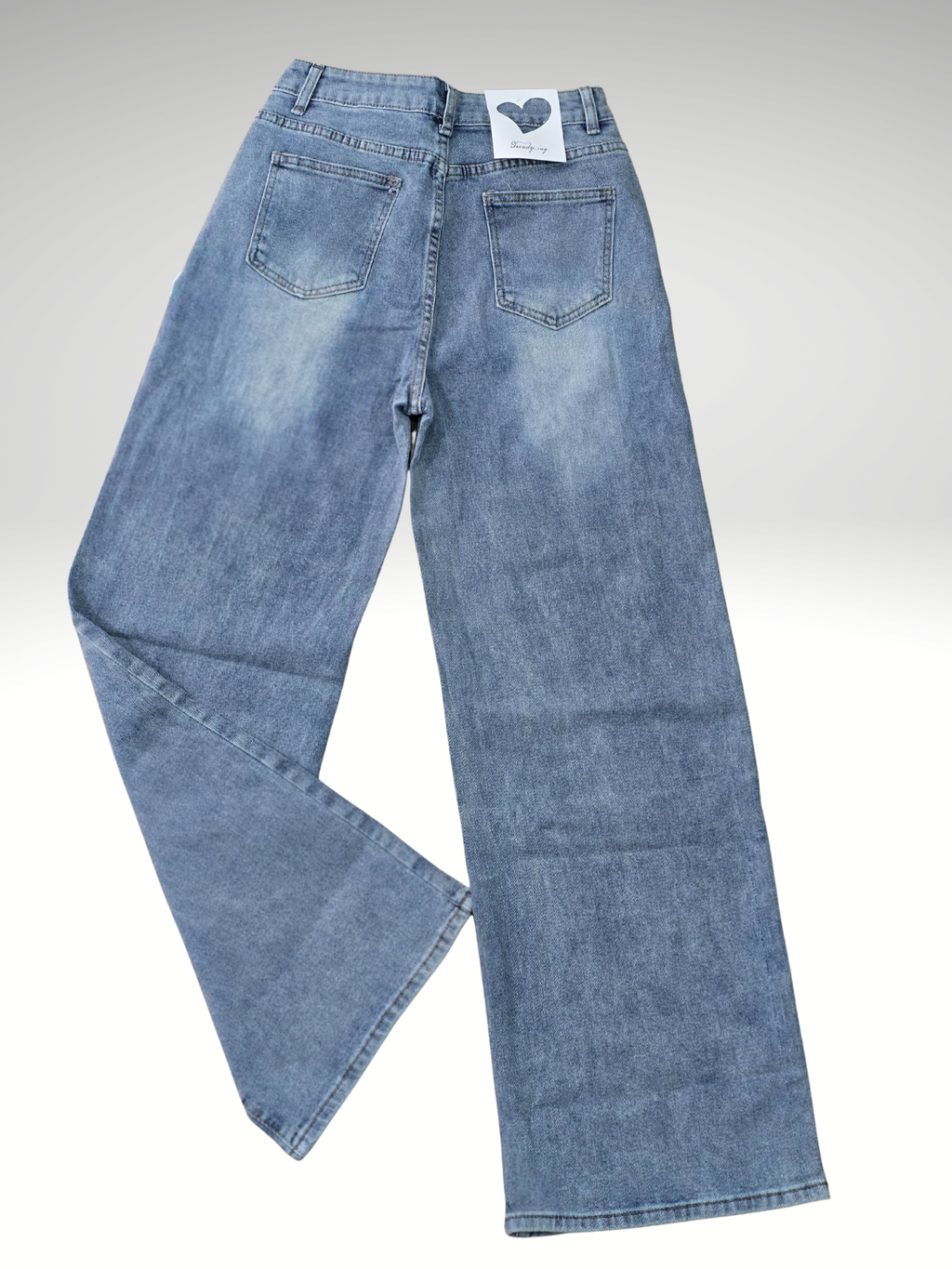 Italian Denim – Wide Leg Jeans mit Kordelzug & “06”-Detail