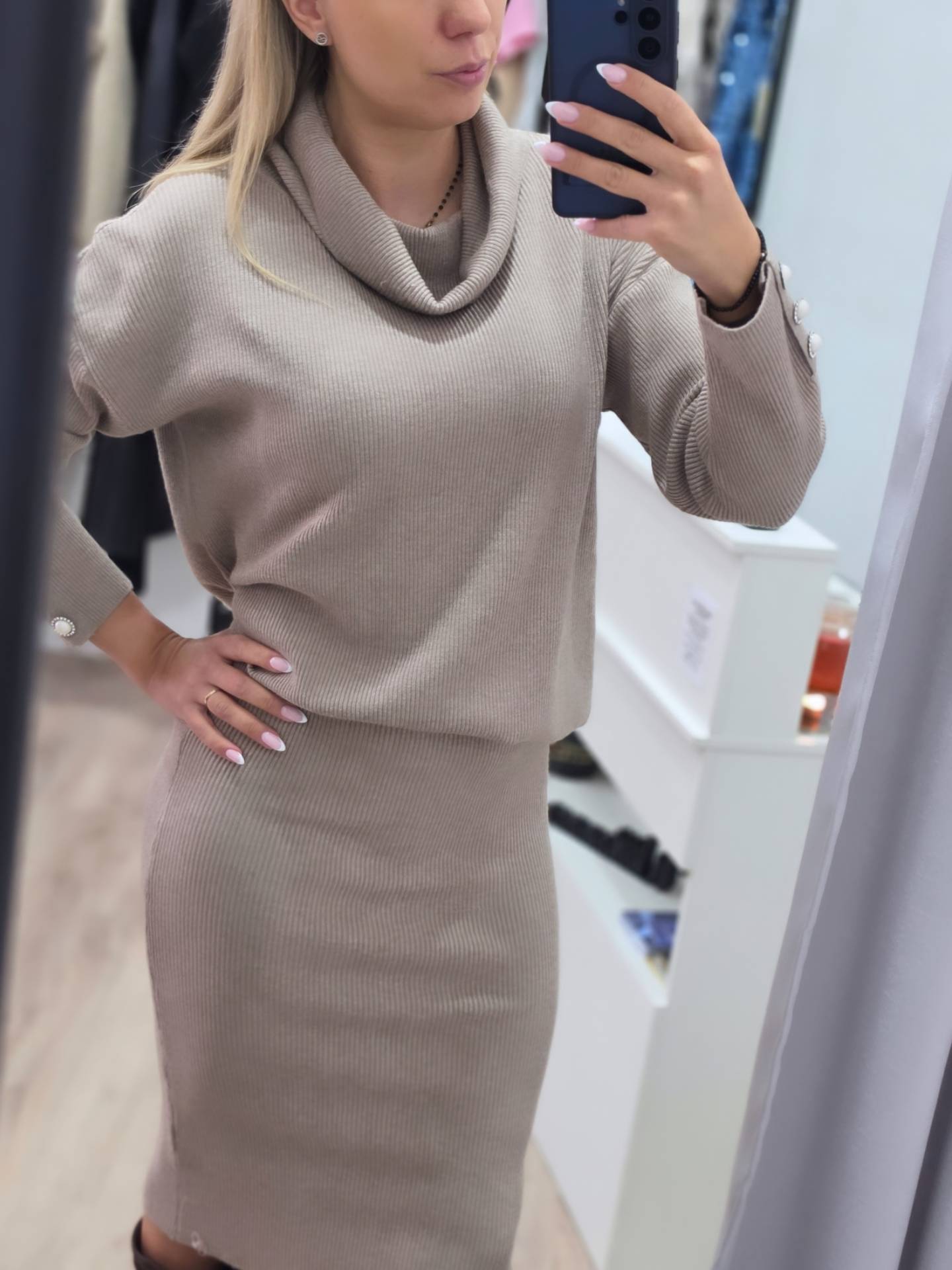 Strick-Set mit Kleid & Pullover