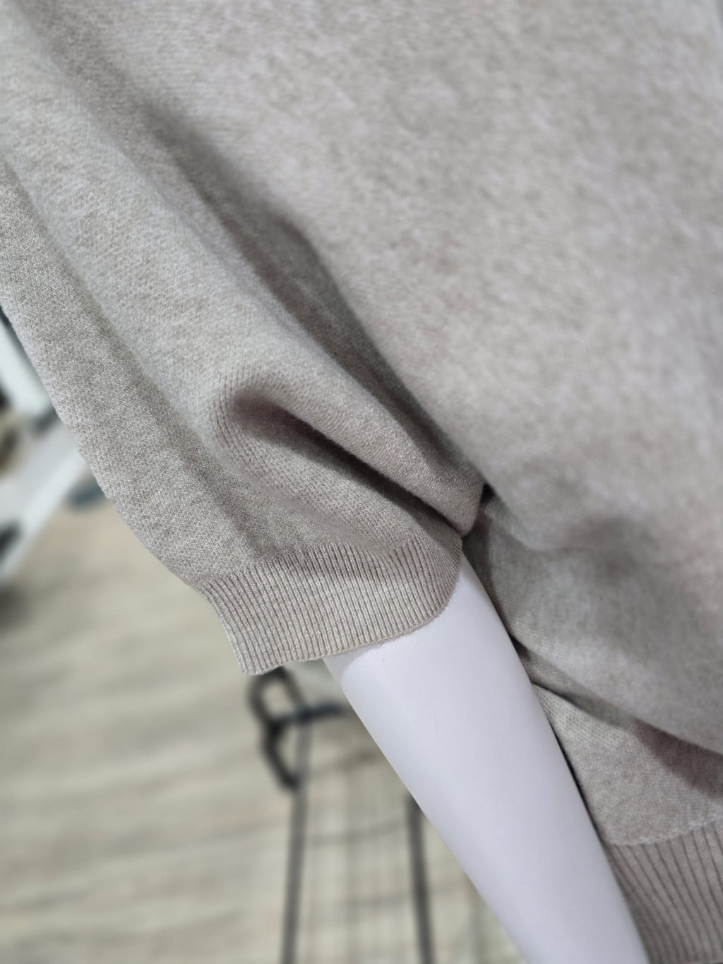 Elegantes Kurzarm-Poncho-Oberteil