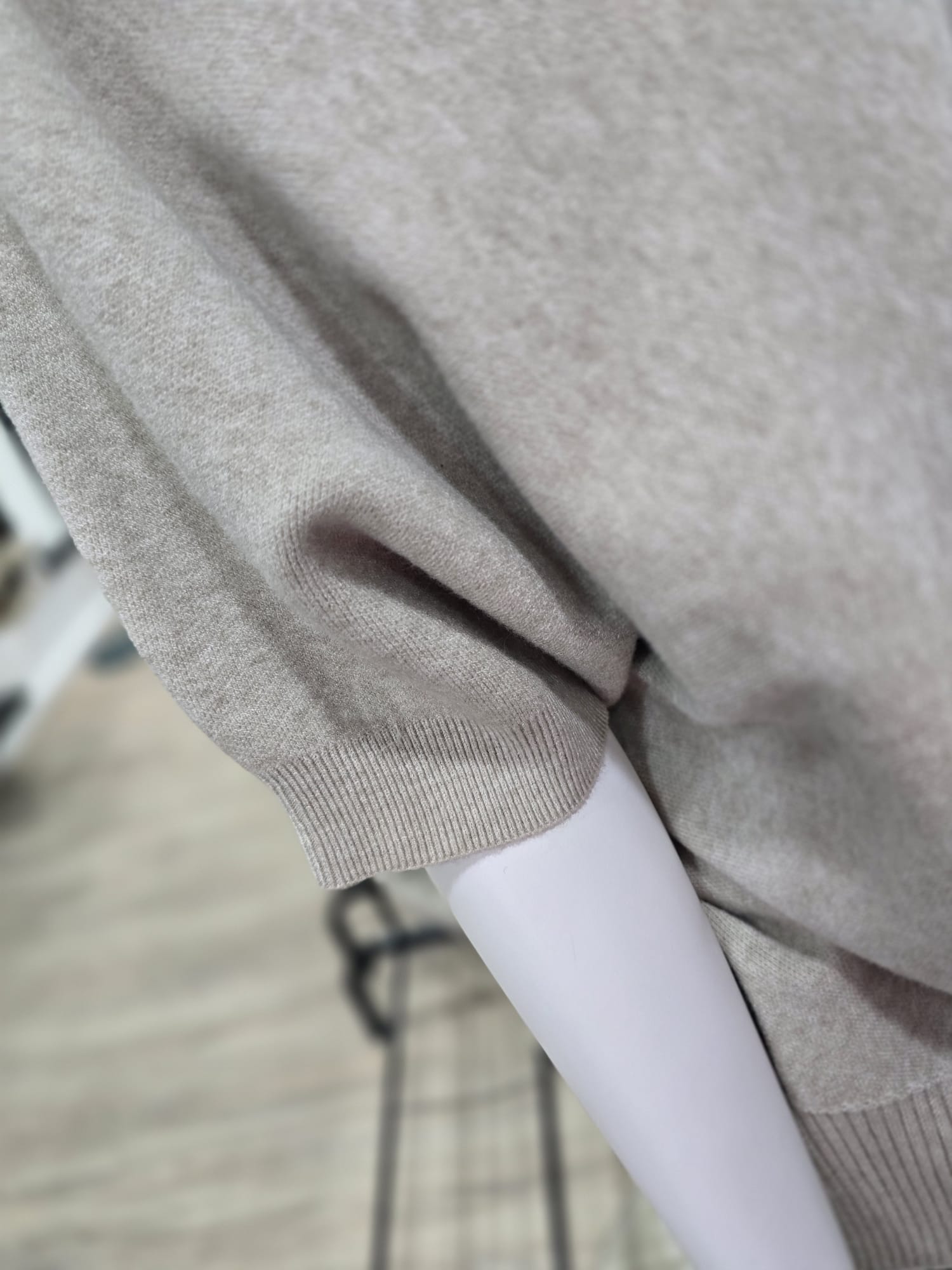 Elegantes Kurzarm-Poncho-Oberteil