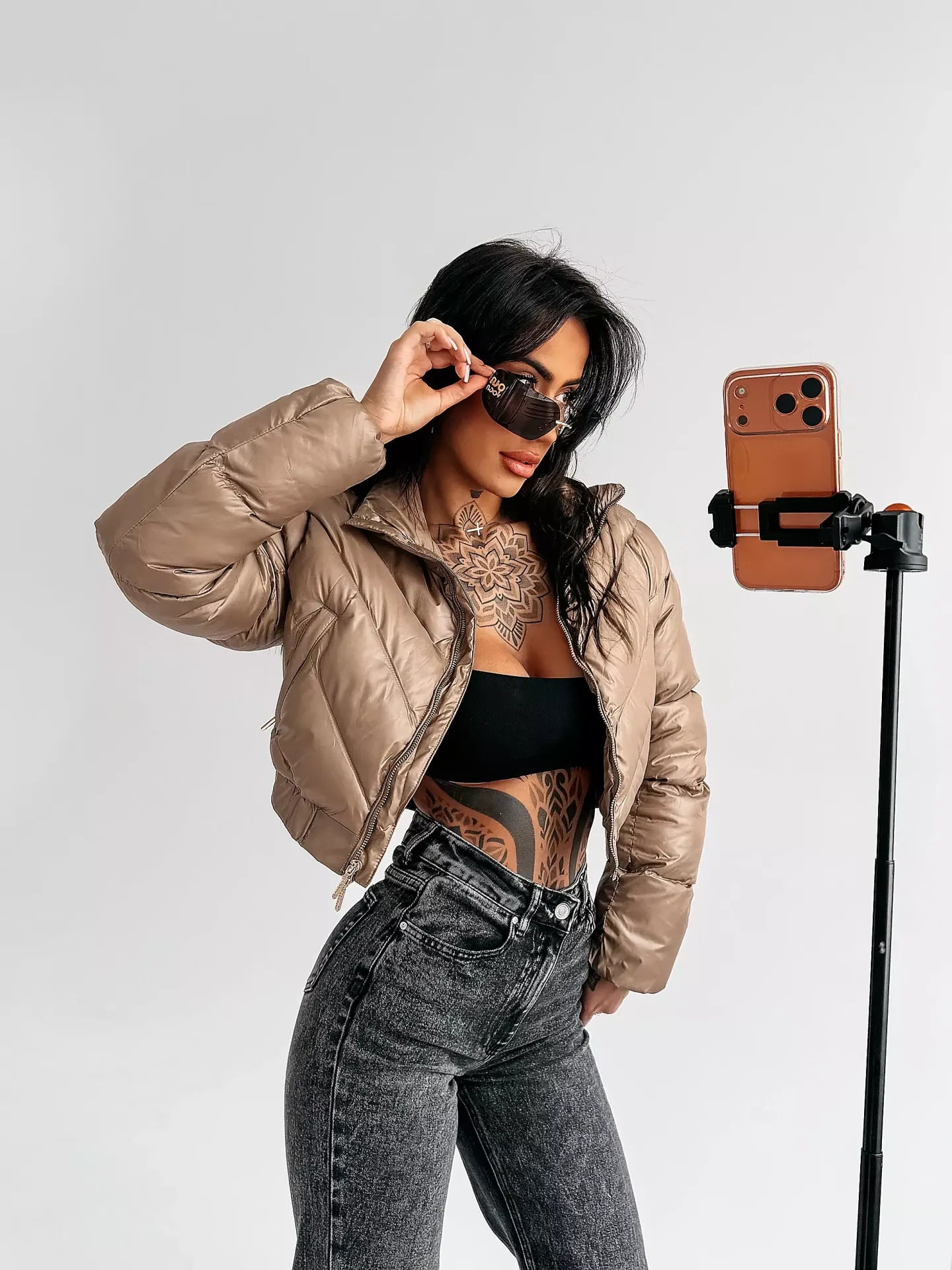Damen Steppjacke OLAVOGA TAAZU - Beige