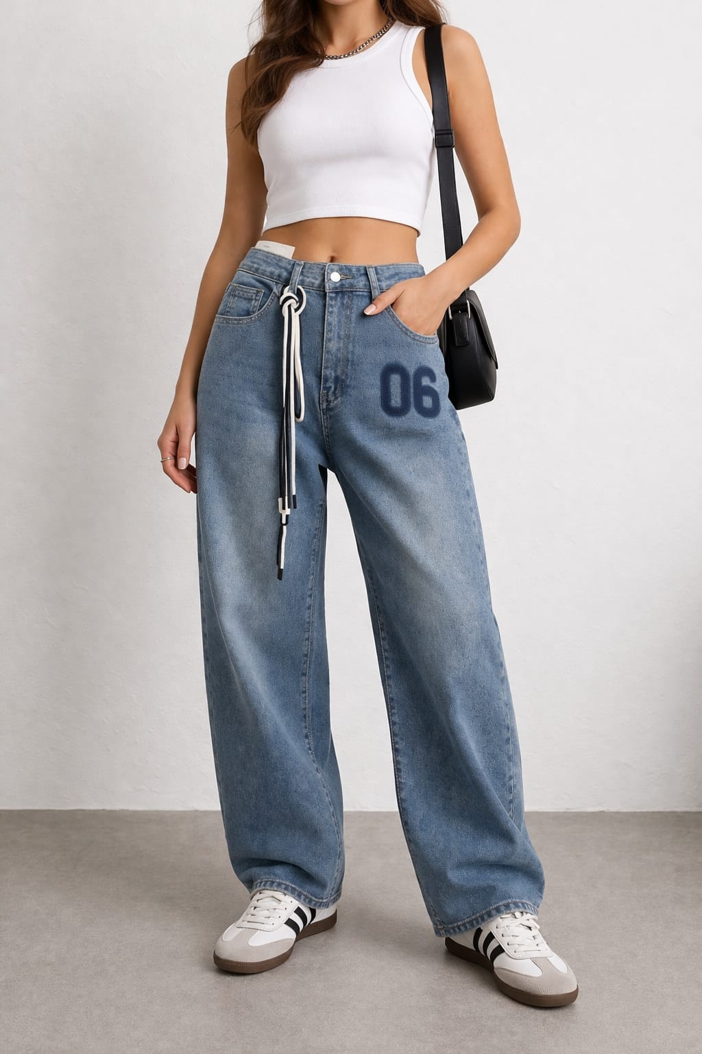 Loose Fit Jeans „Varsity 06“ – Medium Blue Wash