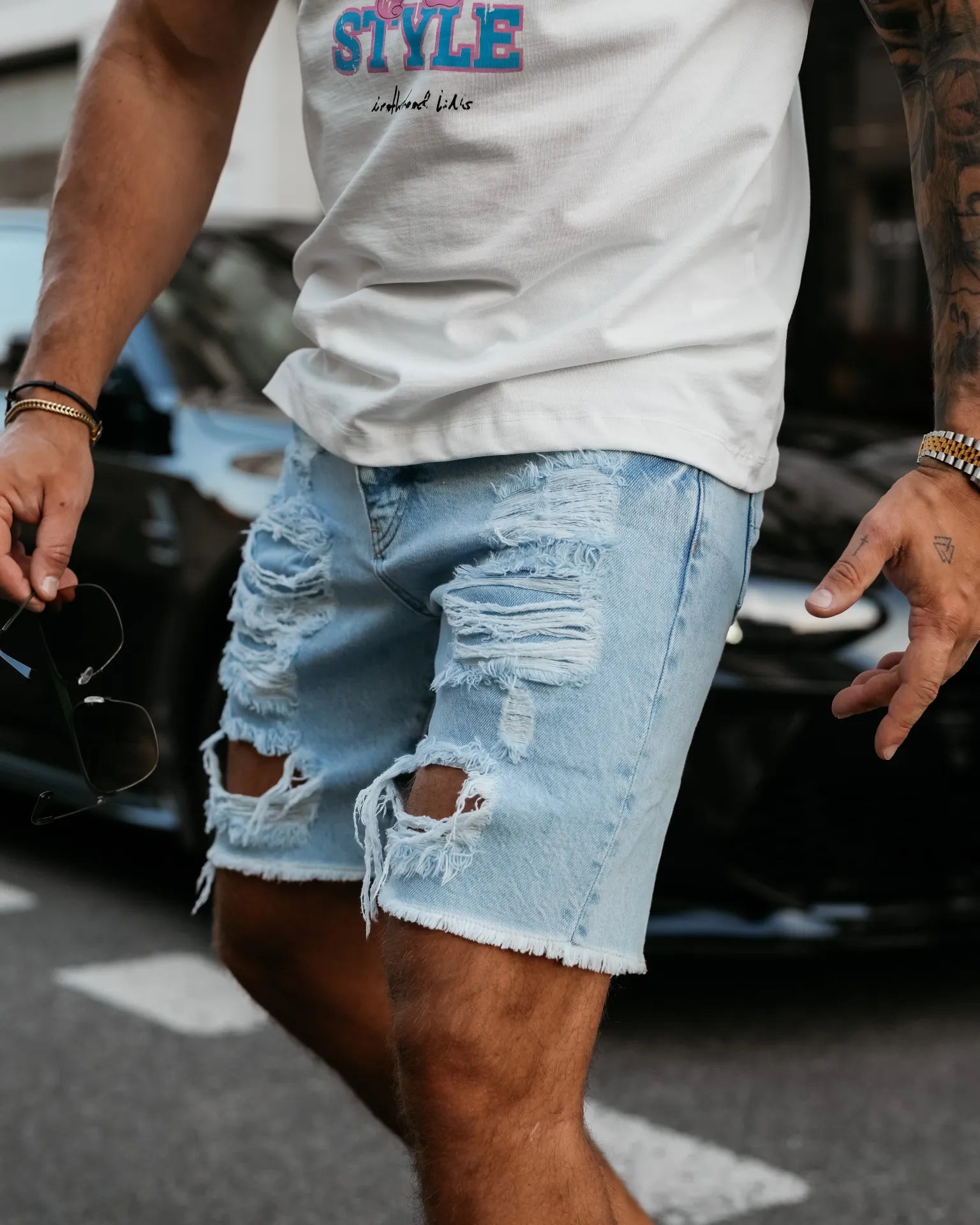 Men's denim shorts OLAVOGA Men TRUEFIT