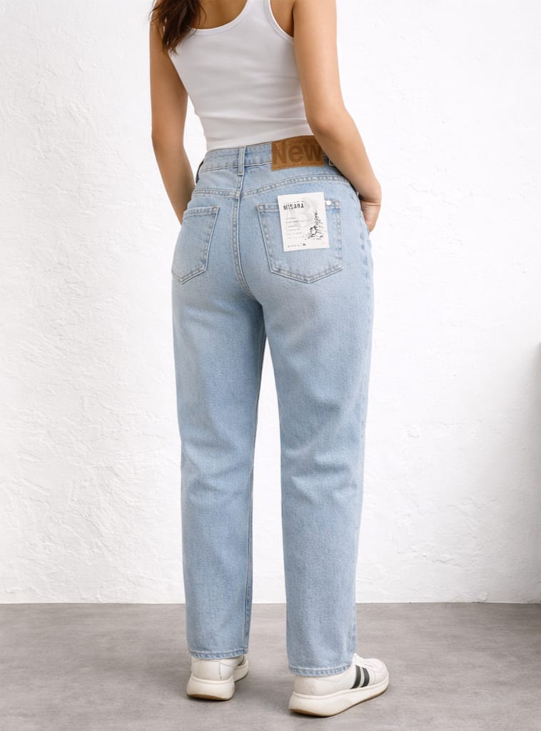High Waist Flare Jeans „Retro Contrast“