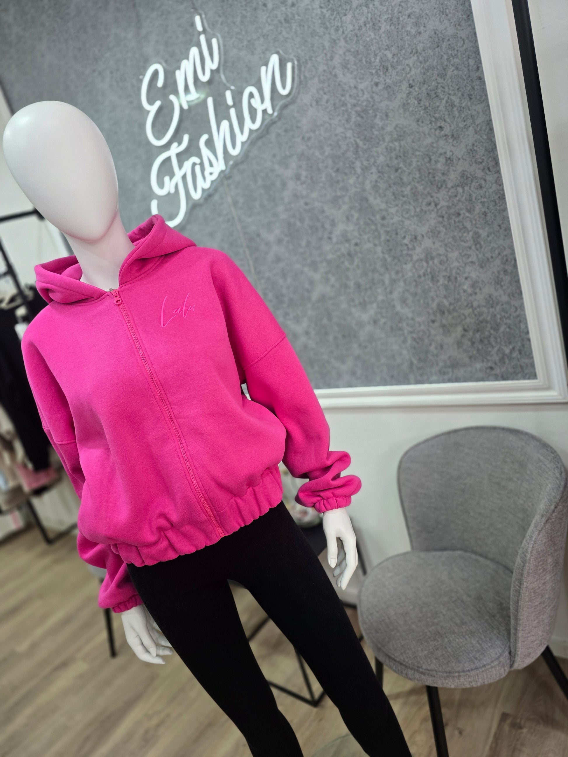 Sweatjacke mit Reißverschluss von Lalu
