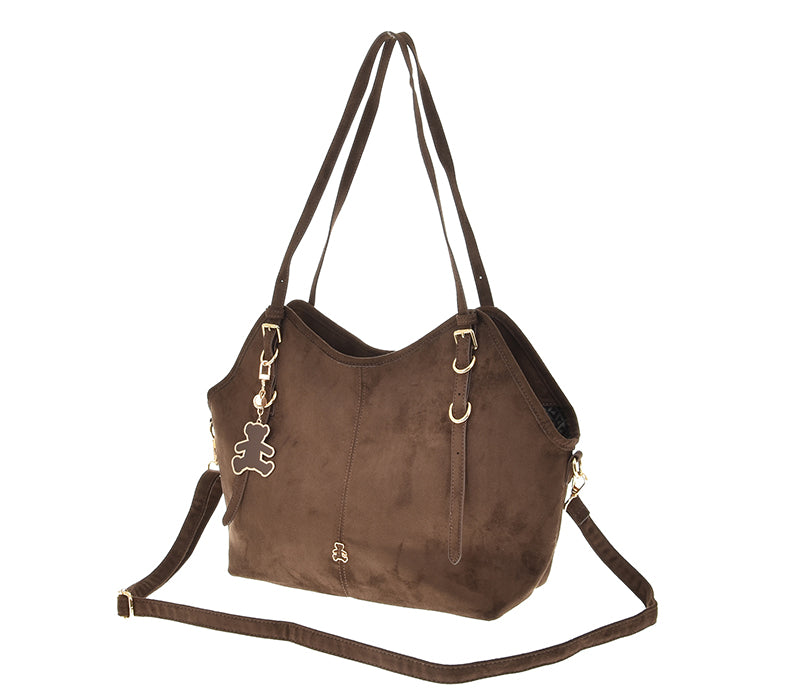 Elegante Tasche mit Teddy-Anhänger