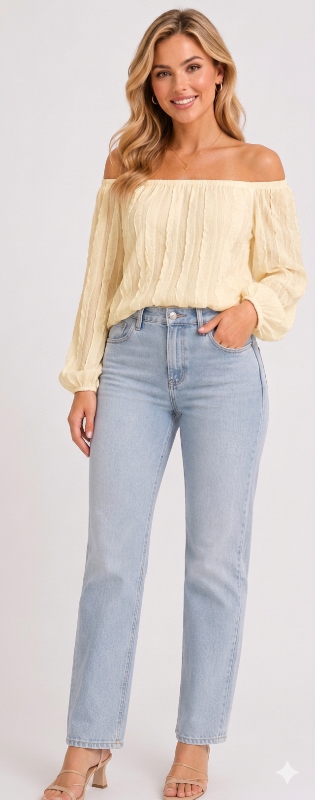 Elegante Off-Shoulder Bluse mit Spitze