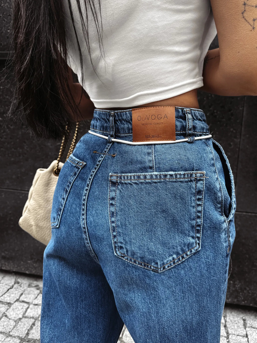 OLAVOGA KAAGE Damen Baggy-Hose - Dunkelblau