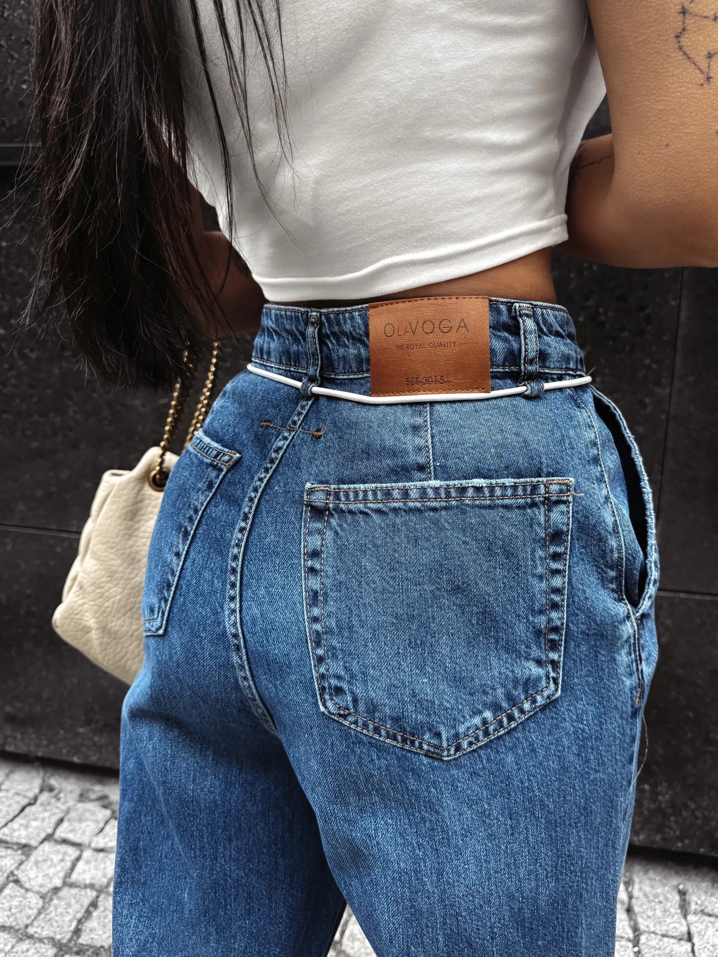 OLAVOGA KAAGE Damen Baggy-Hose - Dunkelblau