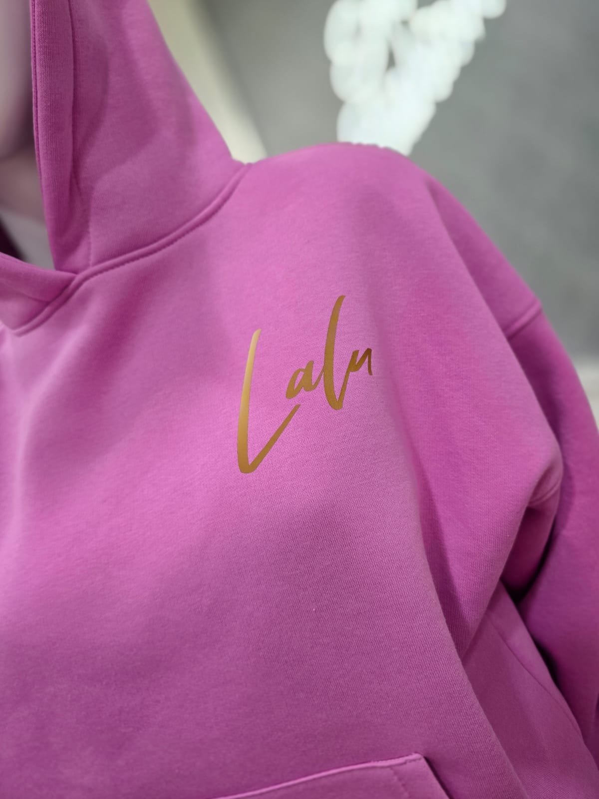 Pinkfarbener Oversize-Hoodie "Lala"