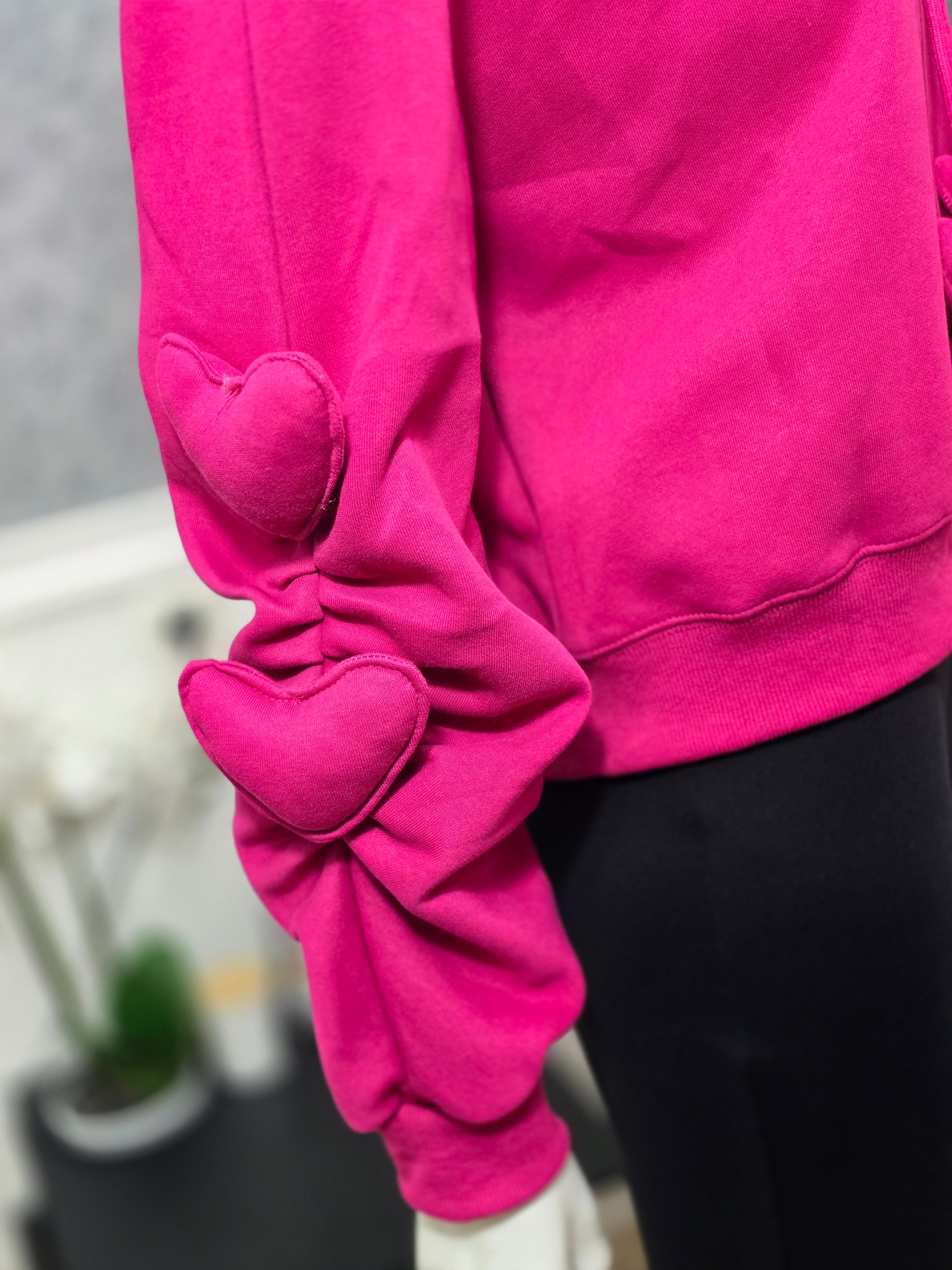 Oversize Hoodie mit Herz-Details