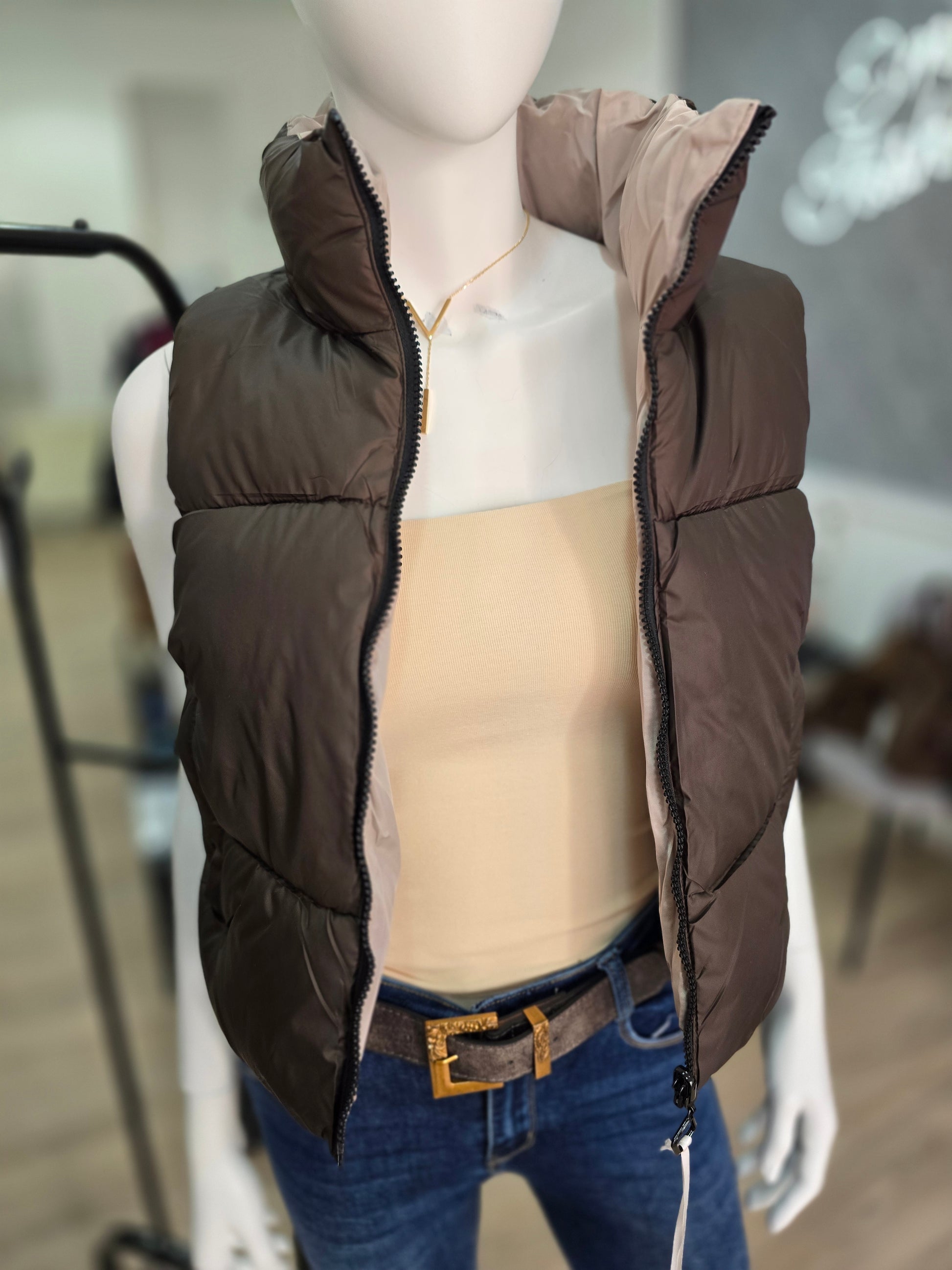 Damen Steppweste – kurz, stylisch & wendbar