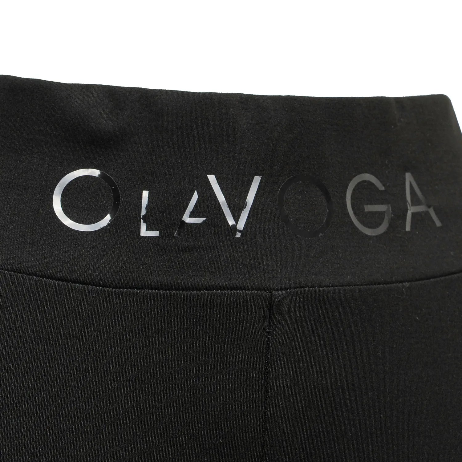 Damen-Leggings mit hoher Taille OLAVOGA REFLECTION - Schwarz