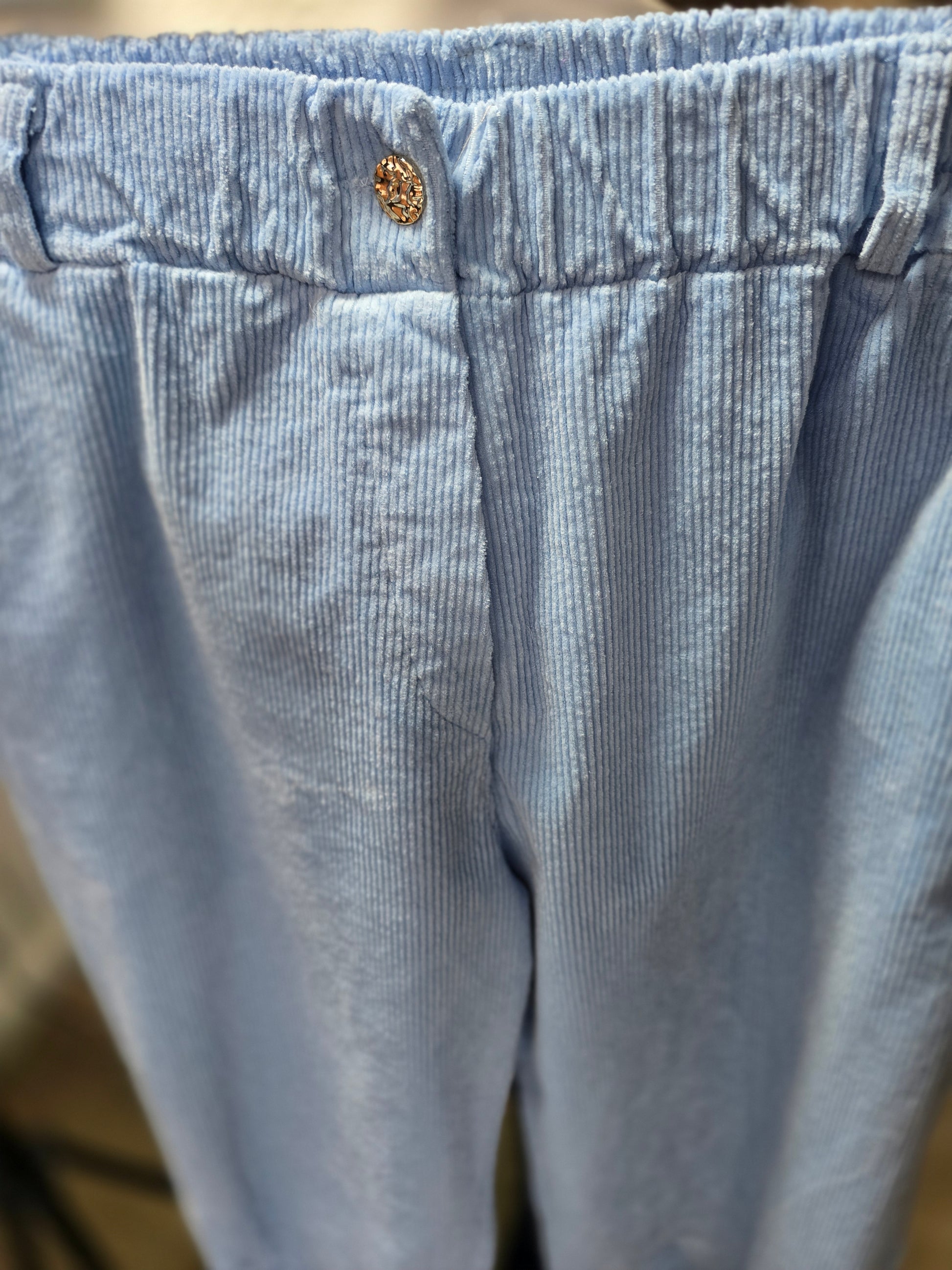 Cord-Joggerhose mit hohem Bund