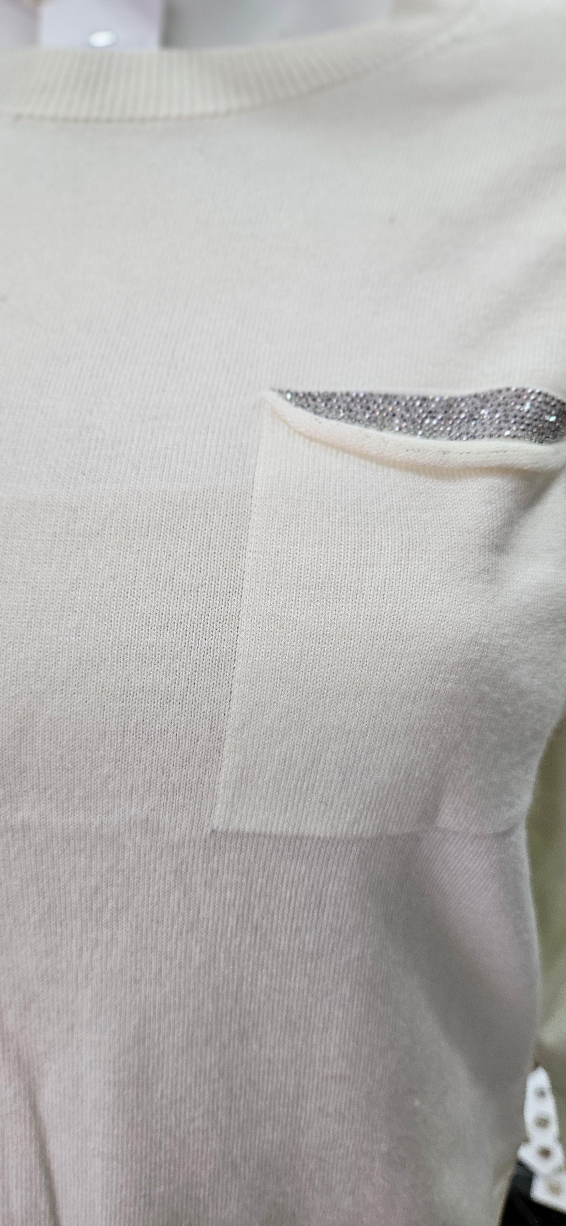 Weicher Feinstrick-Pullover mit Glitzer-Detail
