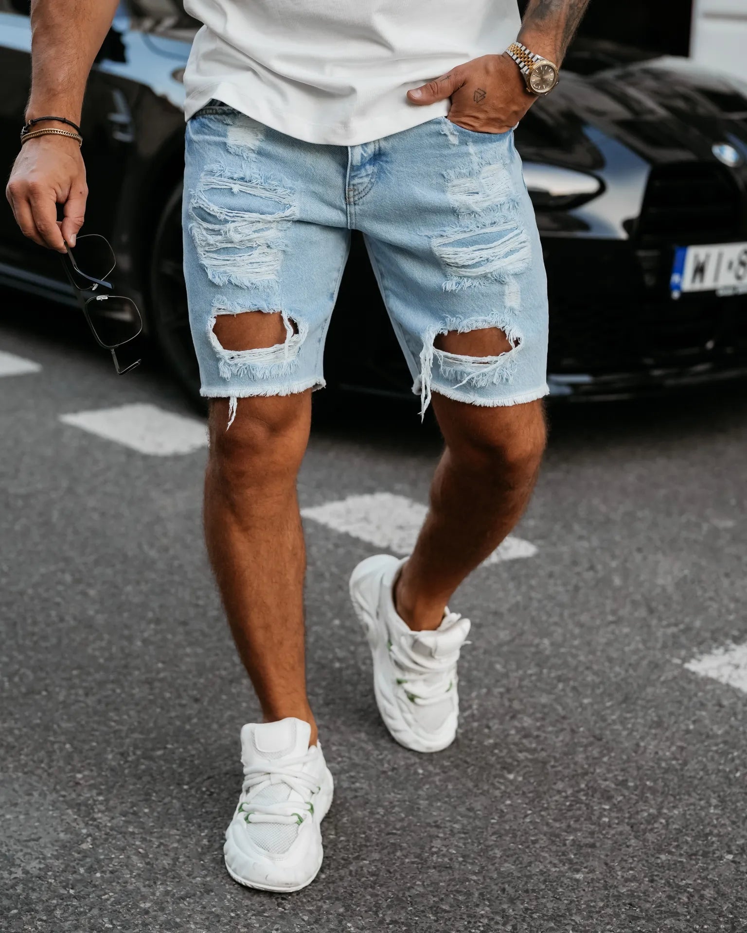 Men's denim shorts OLAVOGA Men TRUEFIT