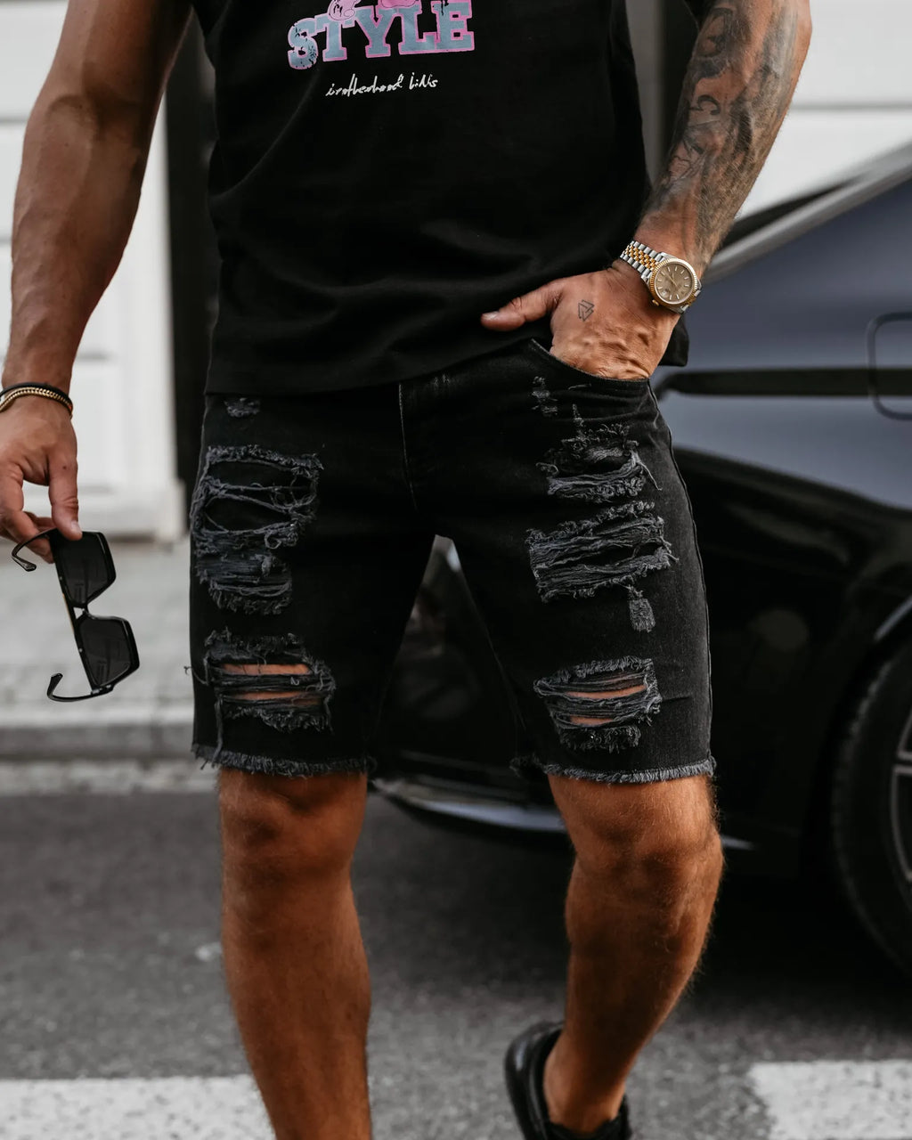 Men's denim shorts OLAVOGA Men TRUEFIT