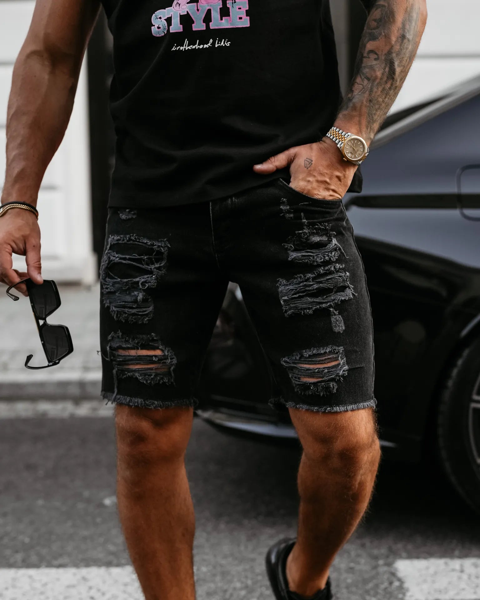 Men's denim shorts OLAVOGA Men TRUEFIT