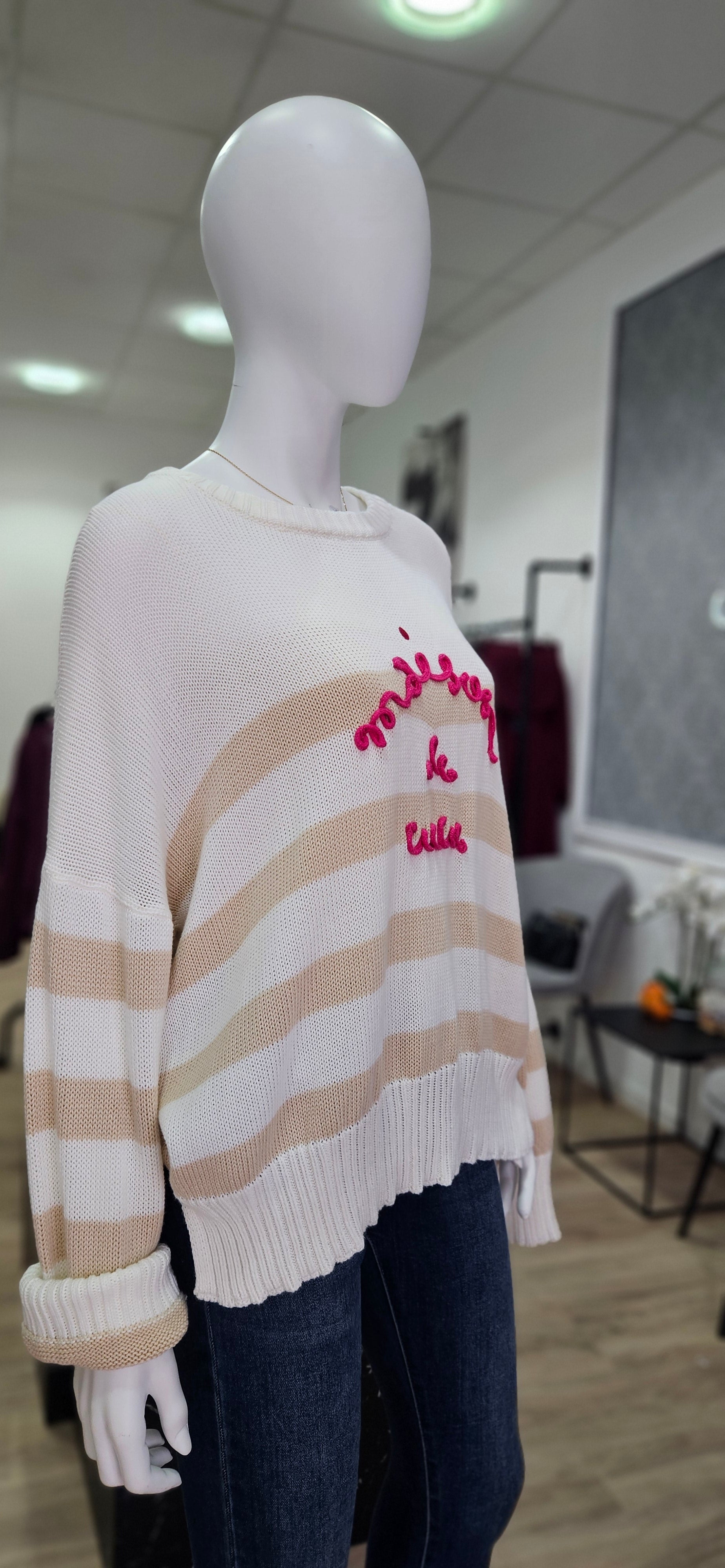 Lässiger Strickpullover "Maison de Cucu" (COCOMORE)