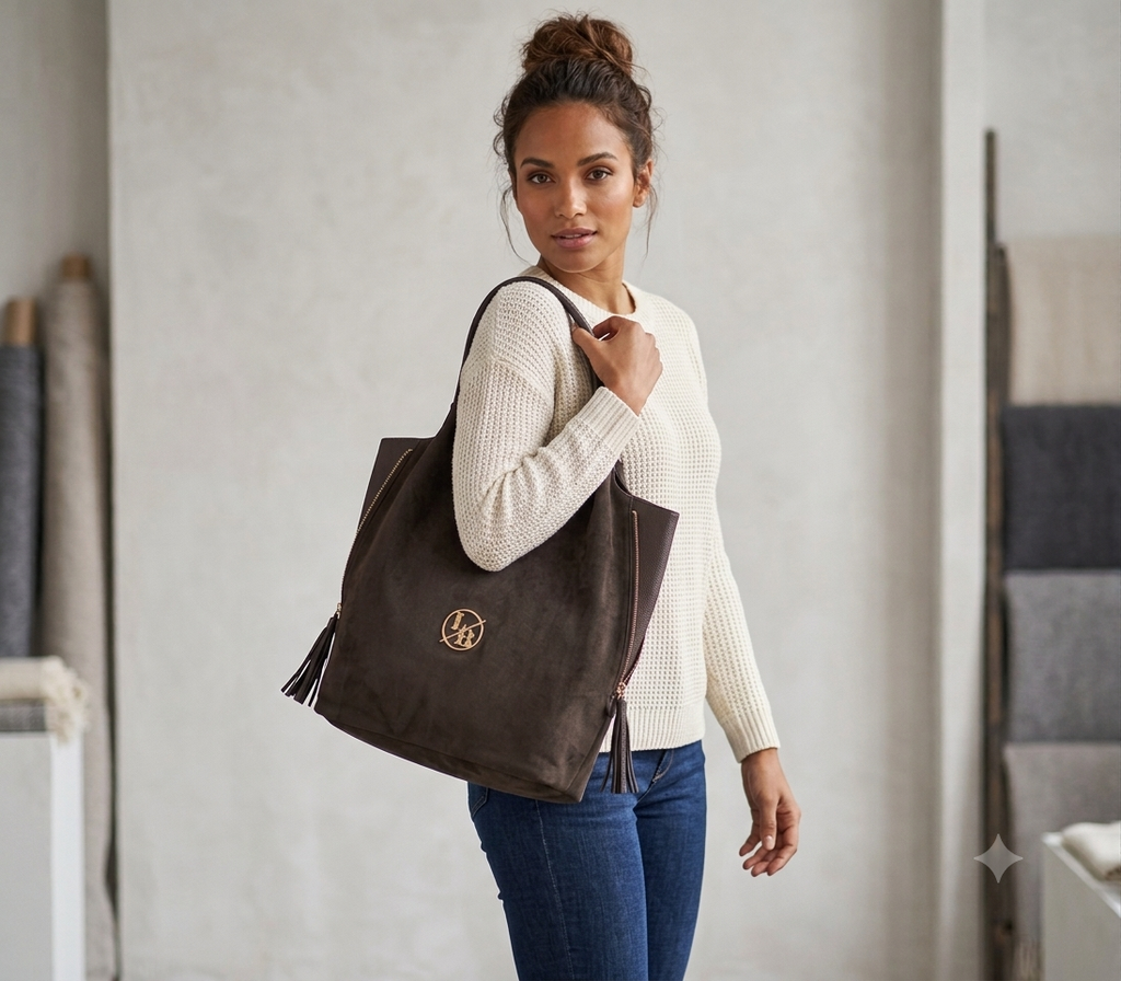 Elegante Damen Shopper-Tasche in Dunkelbraun – geräumig & stilvoll