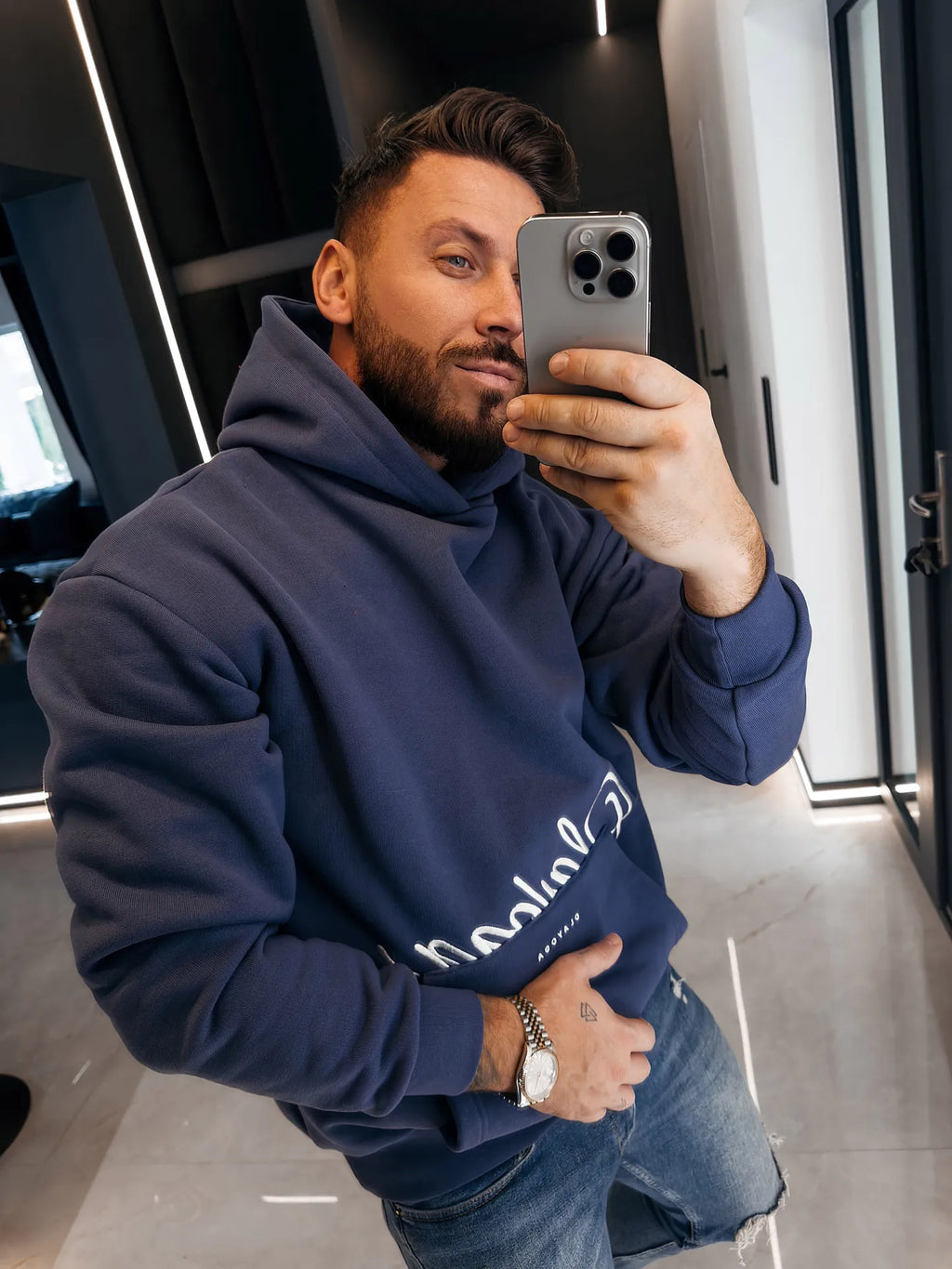OLAVOGA Herren GROUND Sweatshirt - Marineblau
