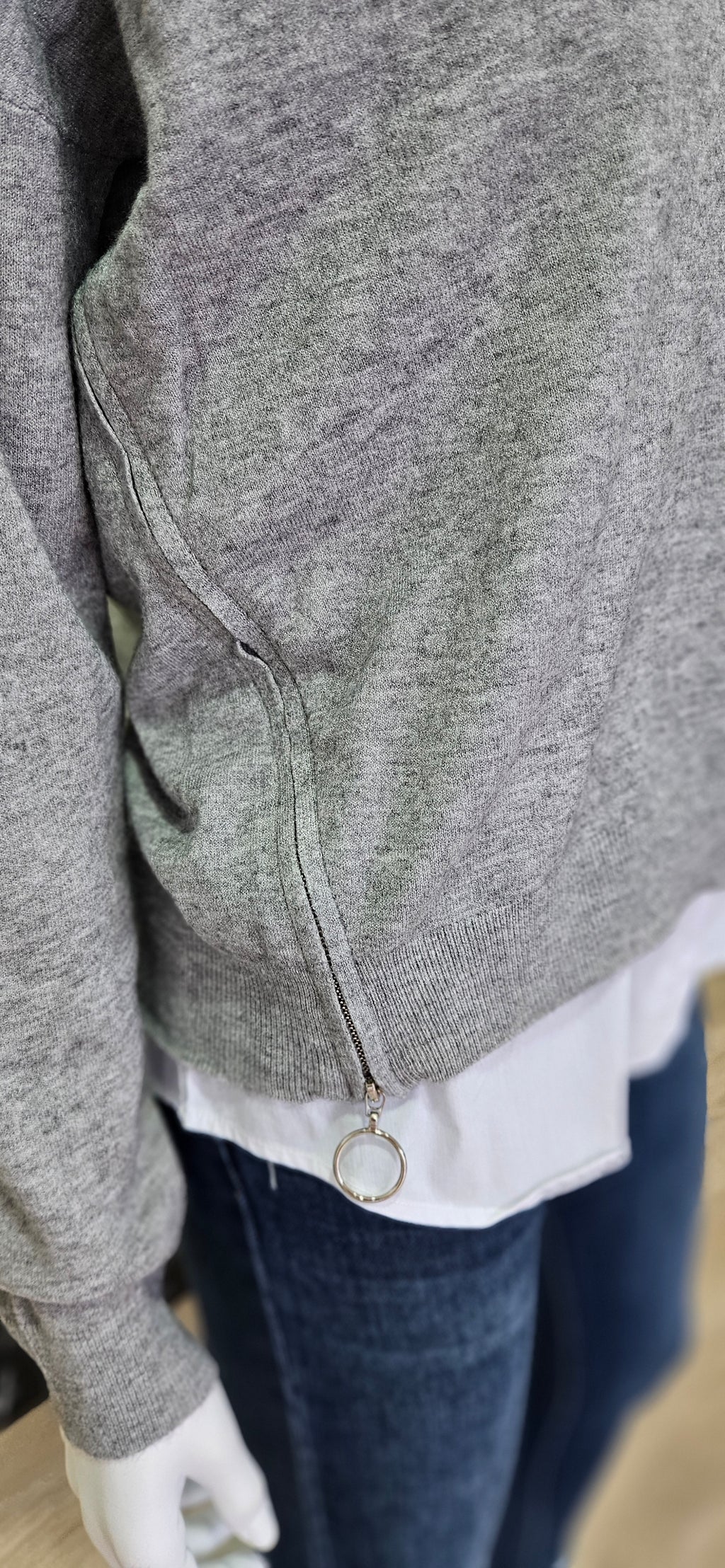 2-in-1 Layering-Pullover mit Hemd-Einsatz