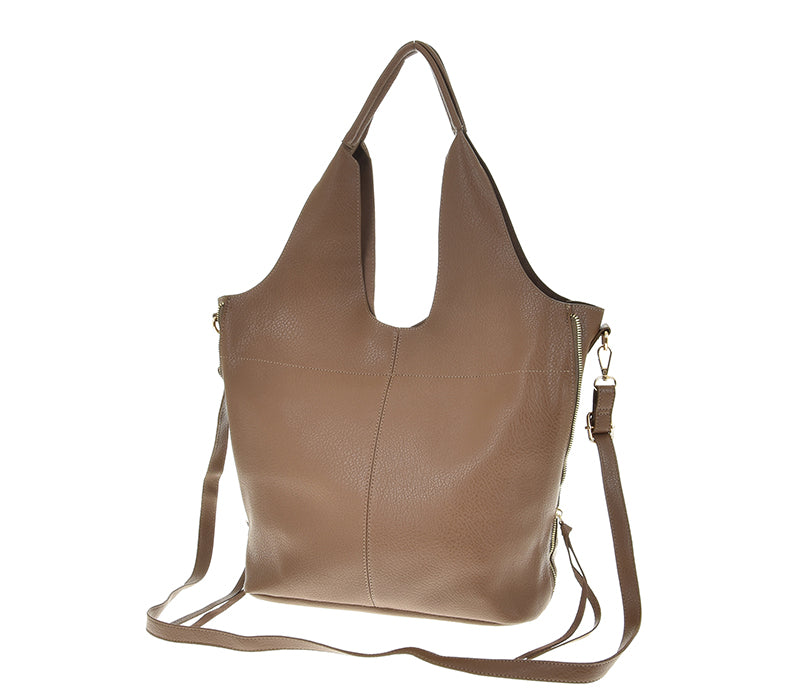 Damen Shopper – große Schultertasche mit zusätzlichem Umhängeriemen