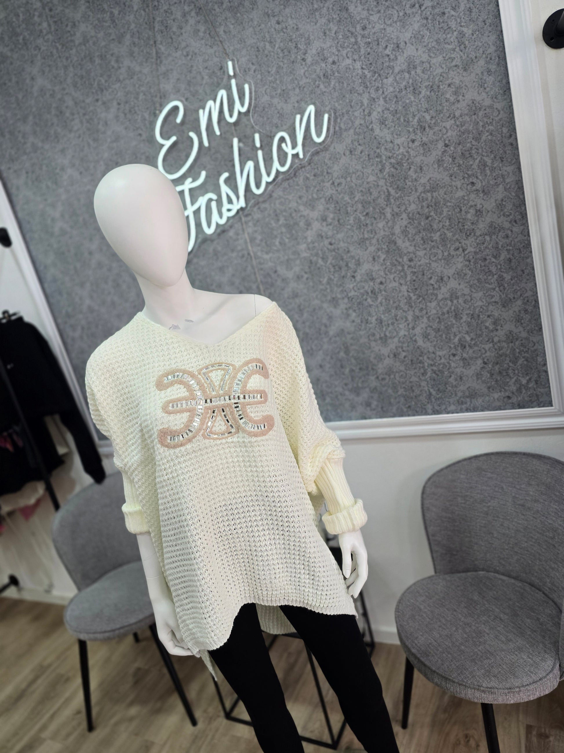 Oversize Strickpullover – Made in Italy