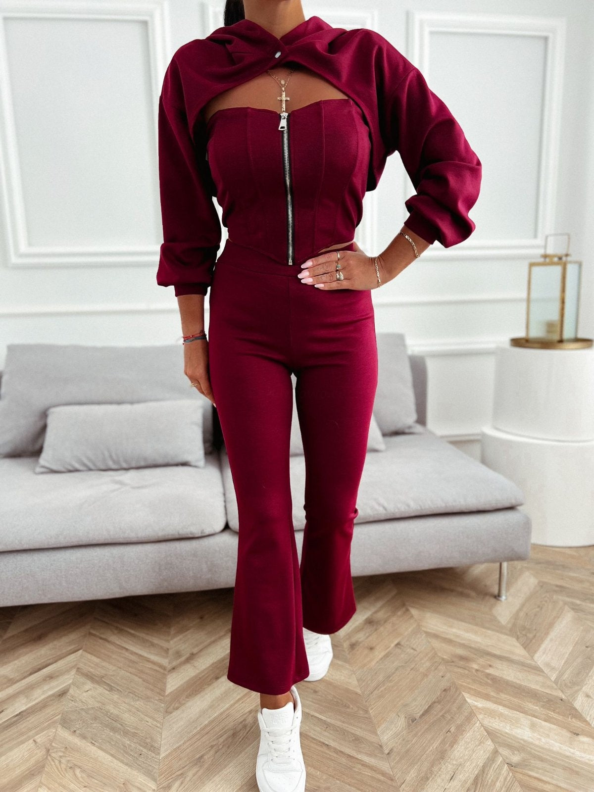 Damen Trainingsset – 3-teilig | Figurbetont, Elastisch & Modisch