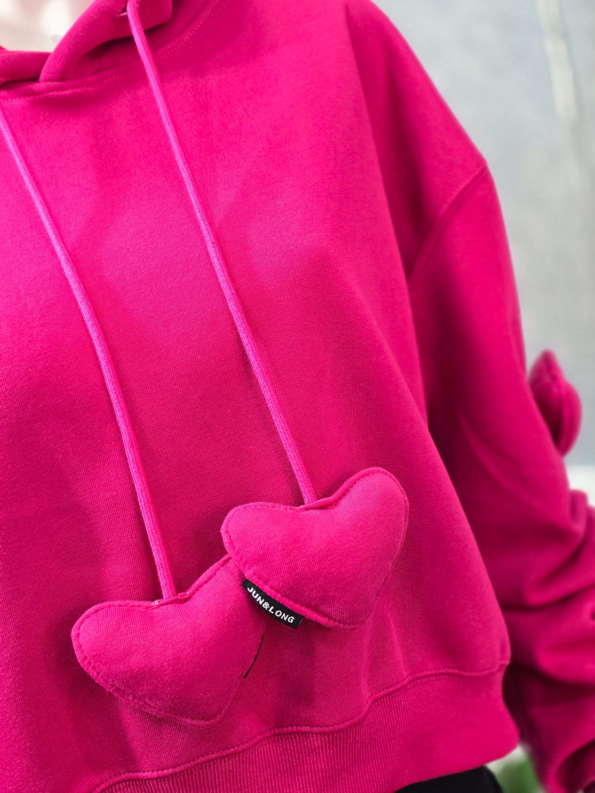 Oversize Hoodie mit Herz-Details
