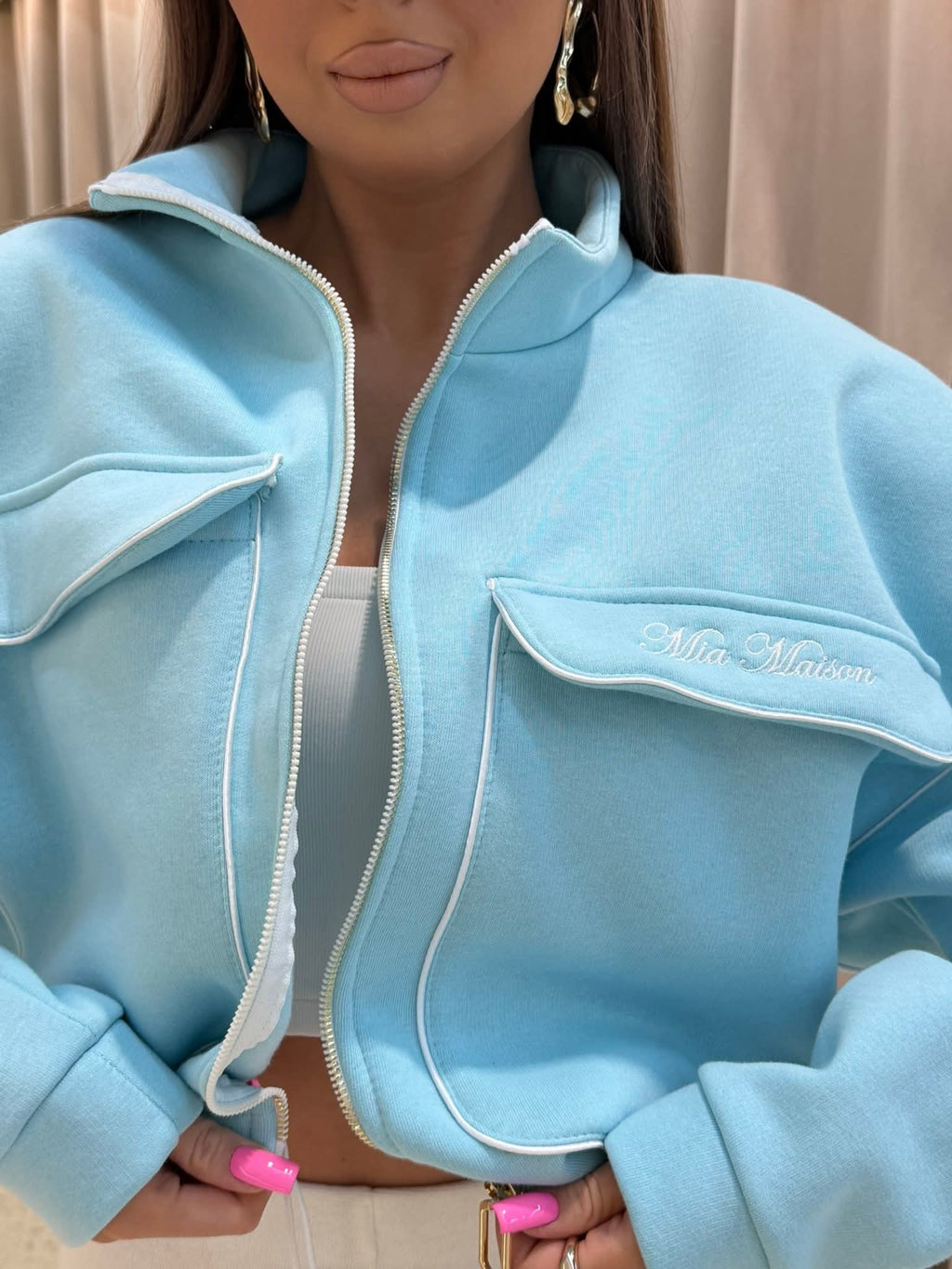 Damen Sweatjacke mit Reißverschluss – UNI