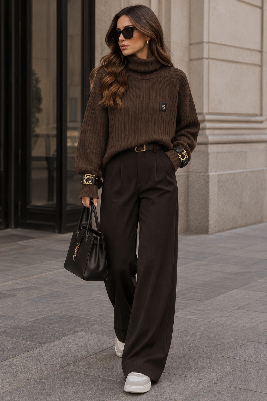 Damen Rollkragenpullover mit Schmuckdetails