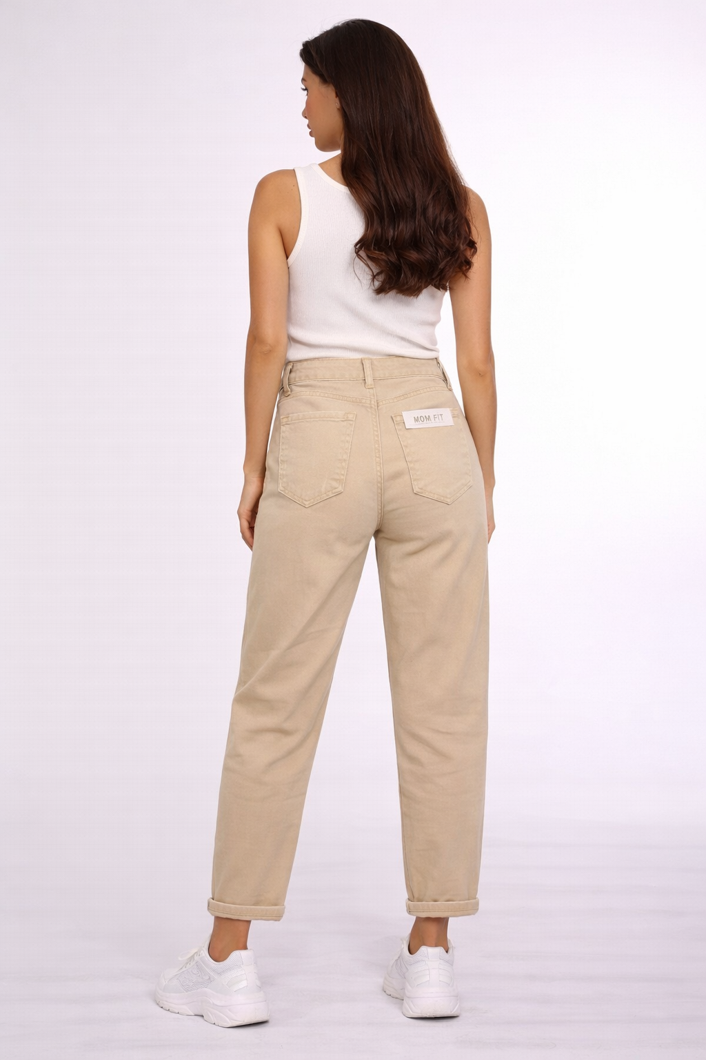 M.SARA Mom Fit Jeans – Stilvoll & bequem in Beige