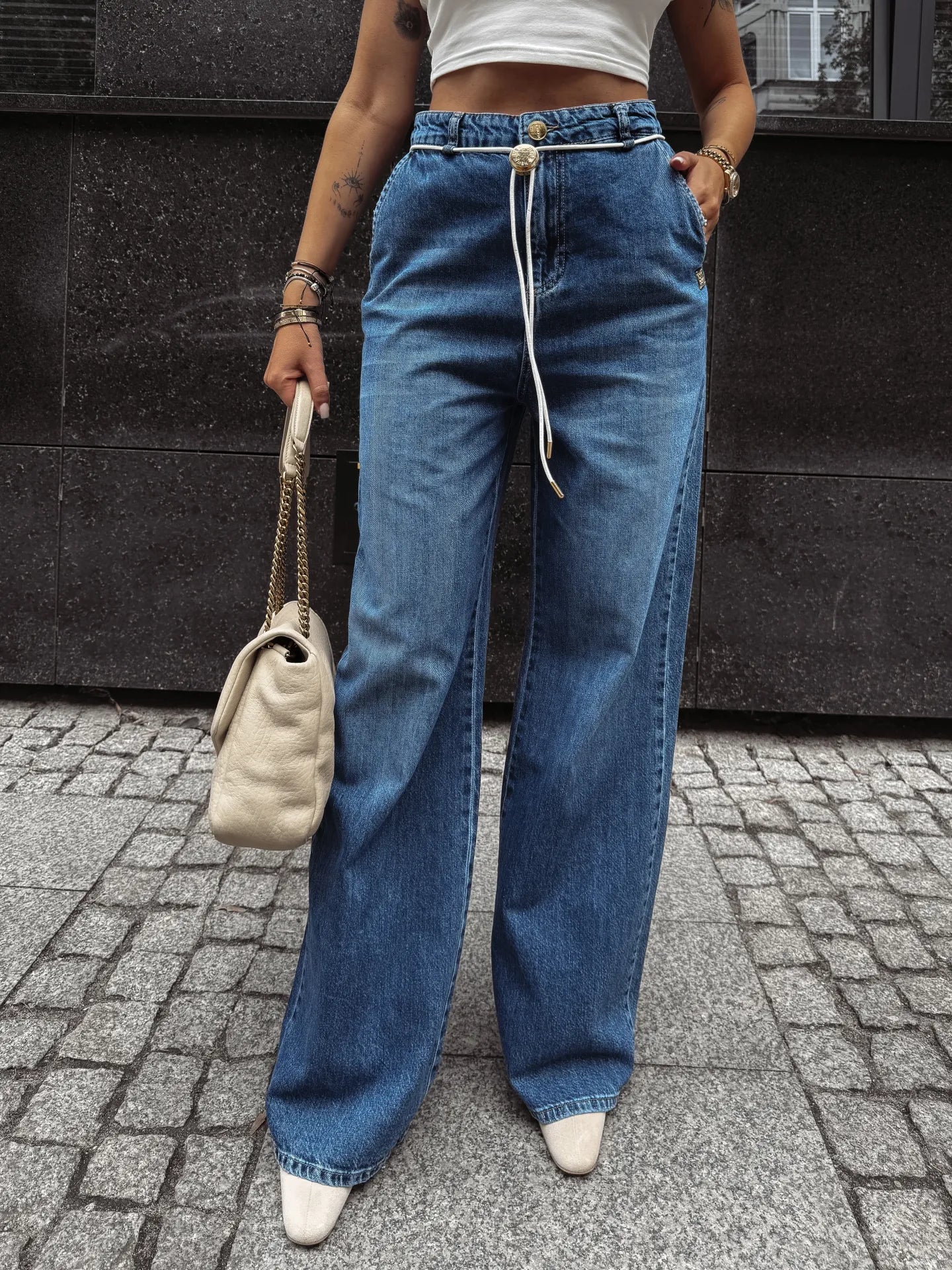 OLAVOGA KAAGE Damen Baggy-Hose - Dunkelblau