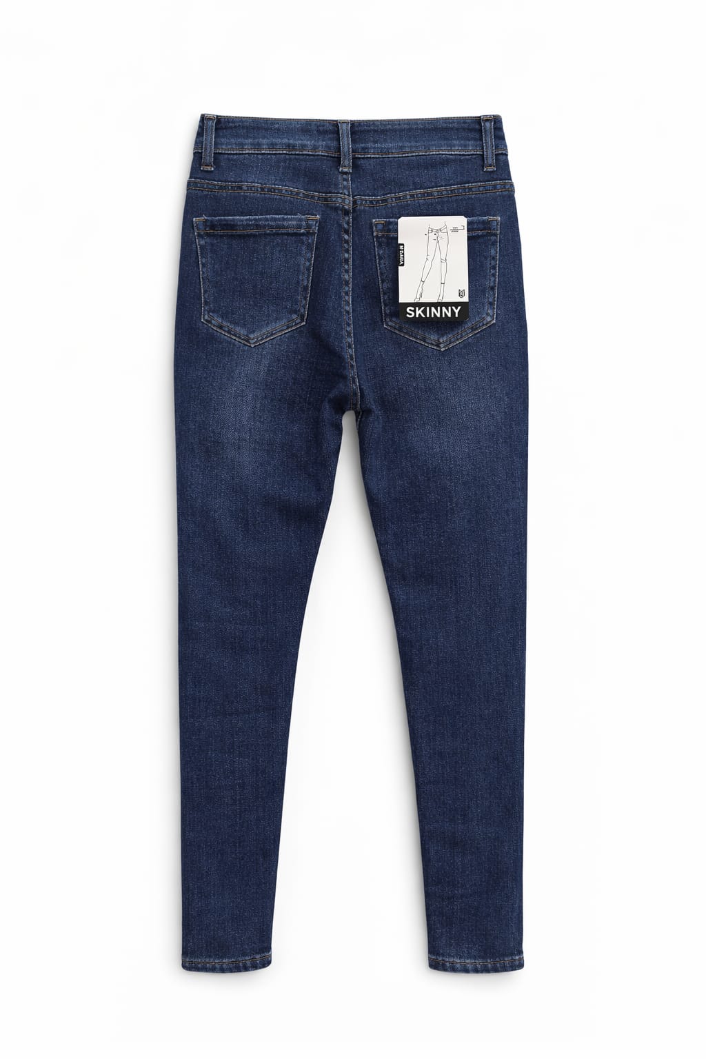 M.Sara High Waist Wide Leg Jeans „Utility Cargo“ – Medium Blue